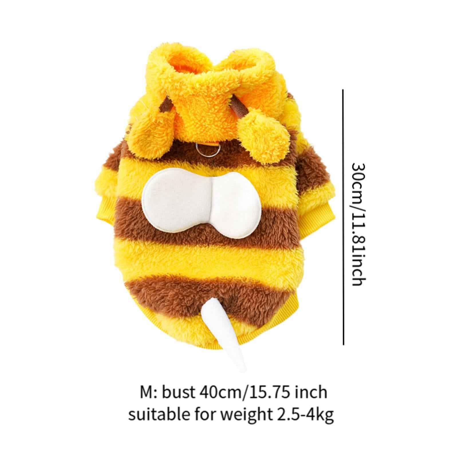 Dog Bee Costume Cat Puppy Party Clothing for Holiday Party Stage Performance M