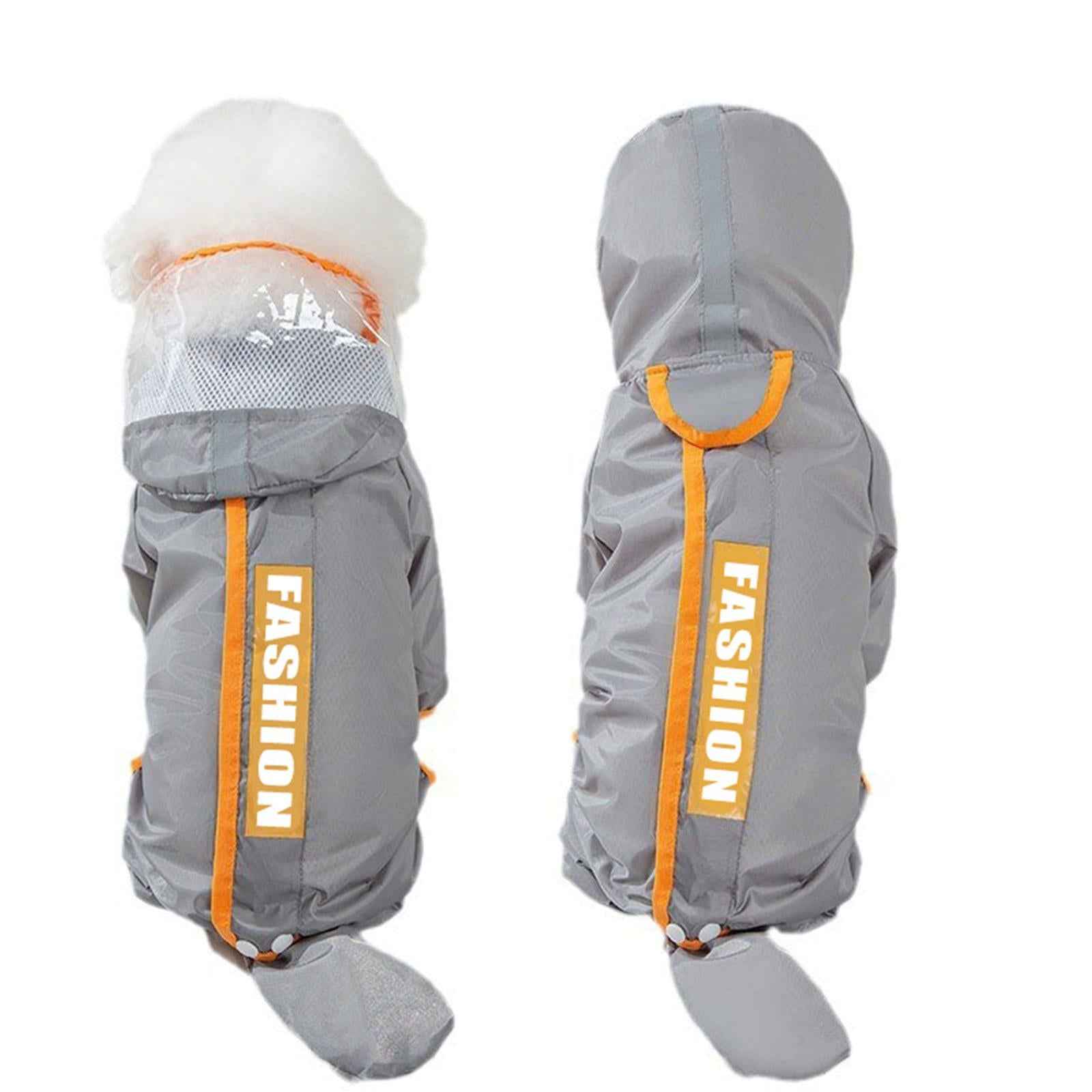Dogs Raincoat with Hood Full Body Dog Rain Jacket for Walking Outdoor Hiking M