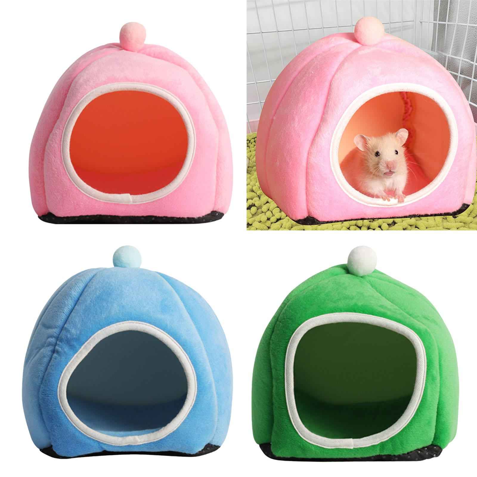 Semi Closed Hamster Nest Hedgehog Chinchilla Guinea Pig House for Guinea Pig Pink