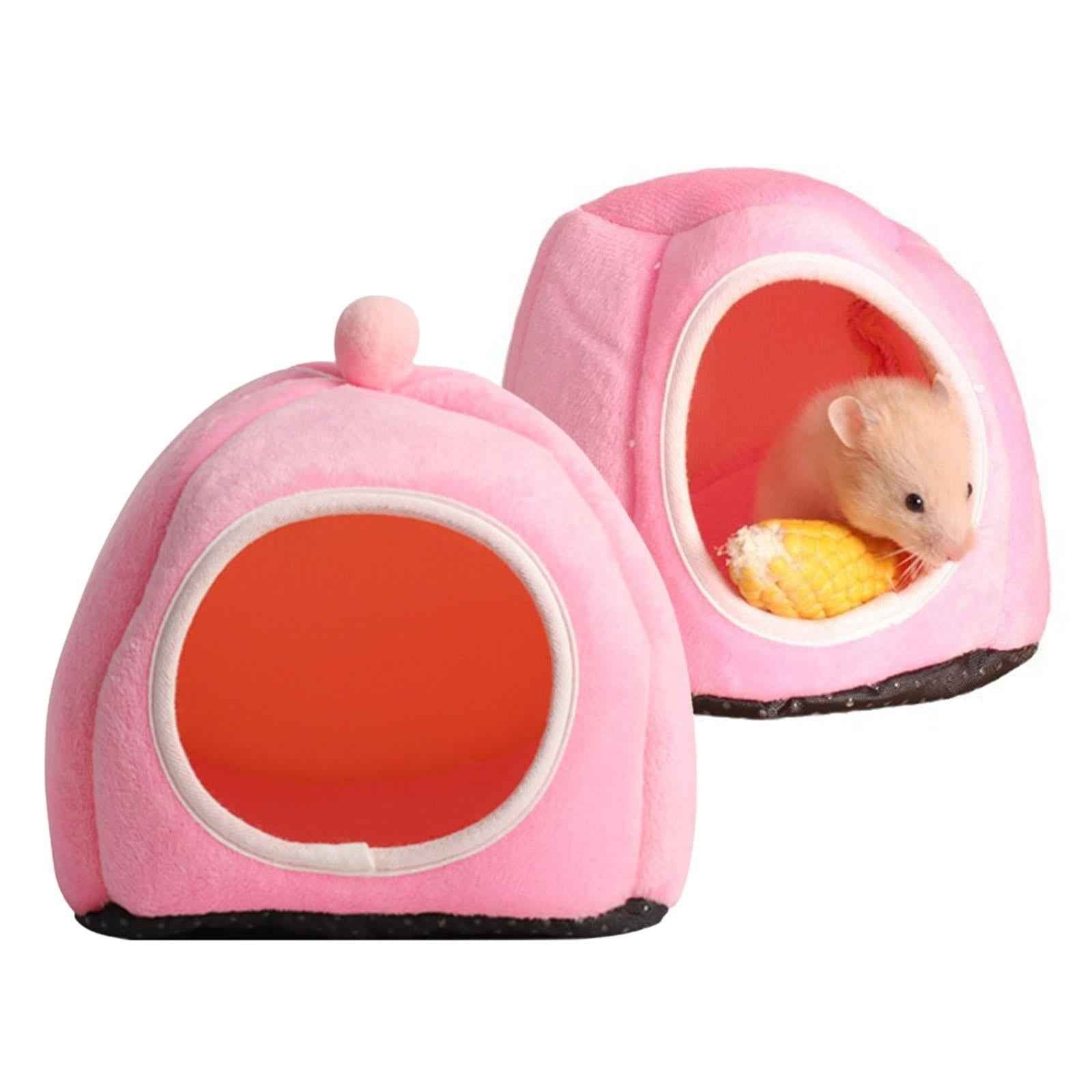 Semi Closed Hamster Nest Hedgehog Chinchilla Guinea Pig House for Guinea Pig Pink