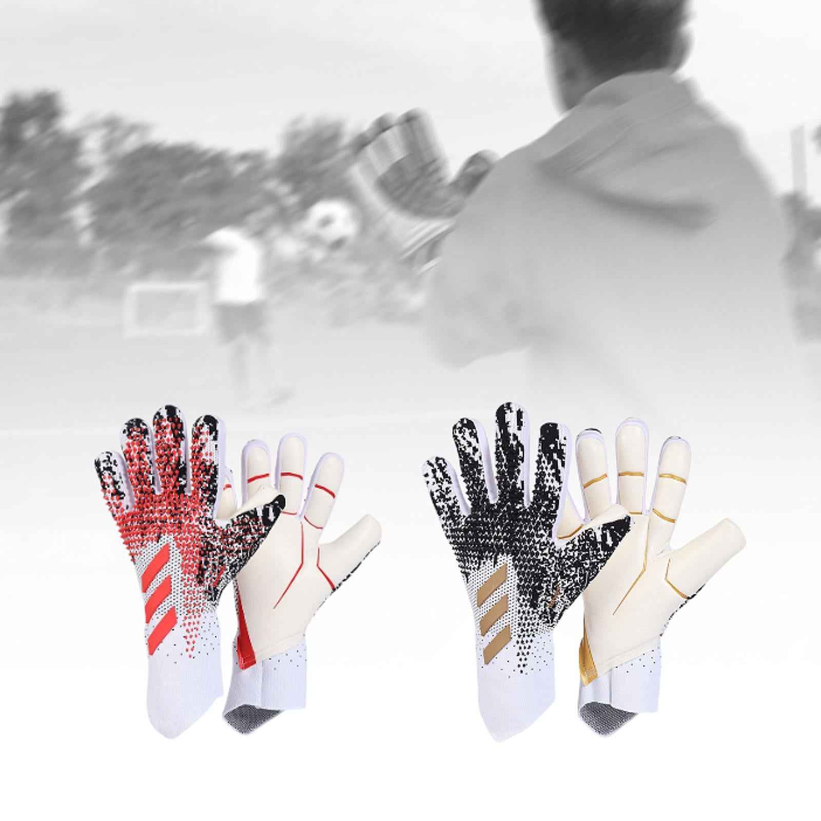 Kids Goalkeeper Gloves Sports Supplies for Football Lovers Children Beginner 8 Size Red