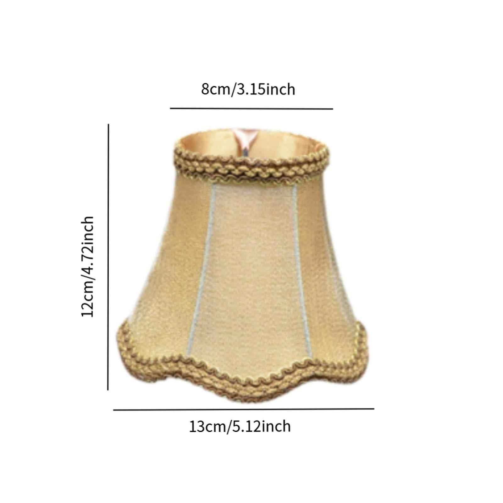 Fabric Lampshade Replacement Romantic Easily Install Elegant Bell Lamp Shade gold