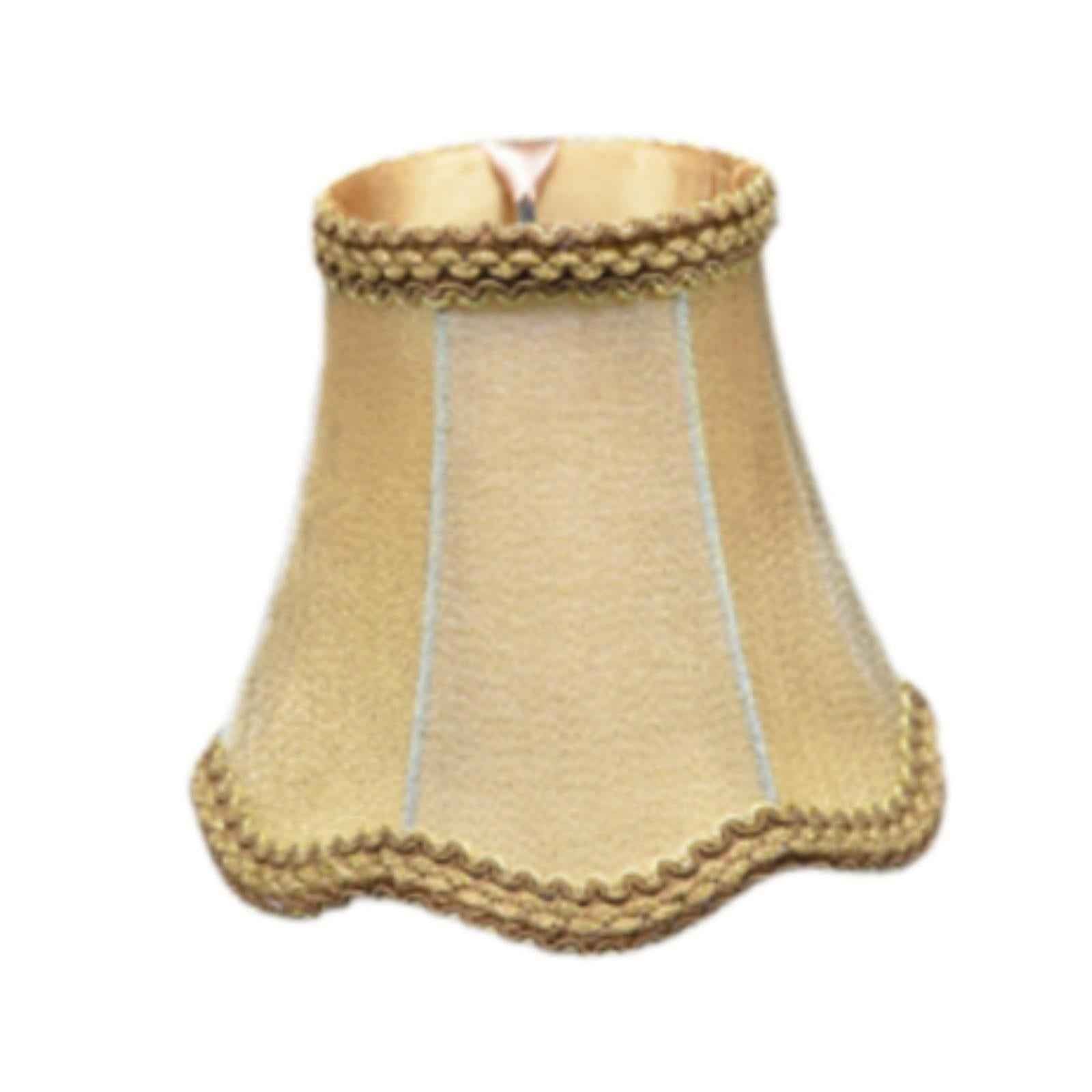 Fabric Lampshade Replacement Romantic Easily Install Elegant Bell Lamp Shade gold