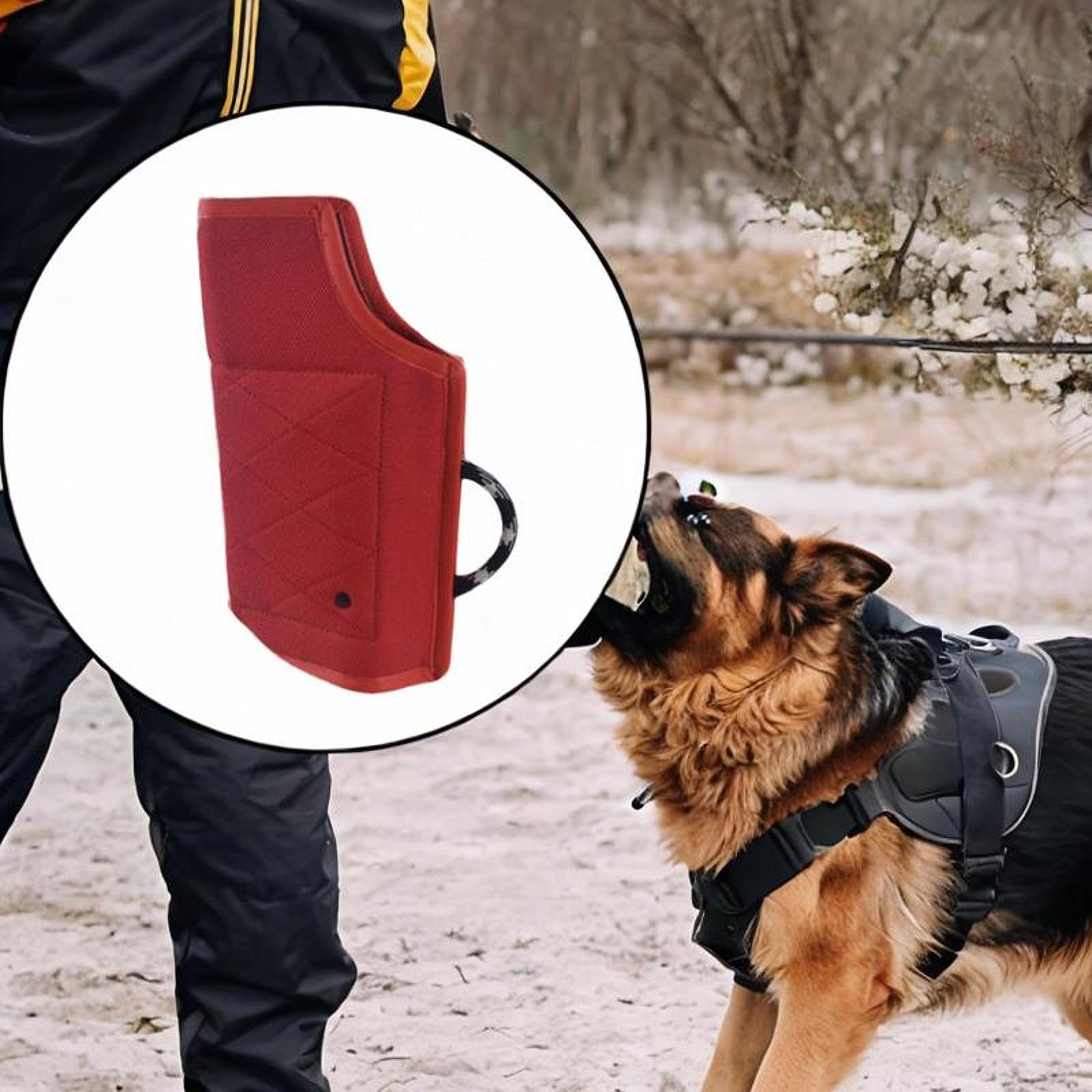 Dog Training Sleeve Puppy Biting Protection Gear for Training Playing Biting Red