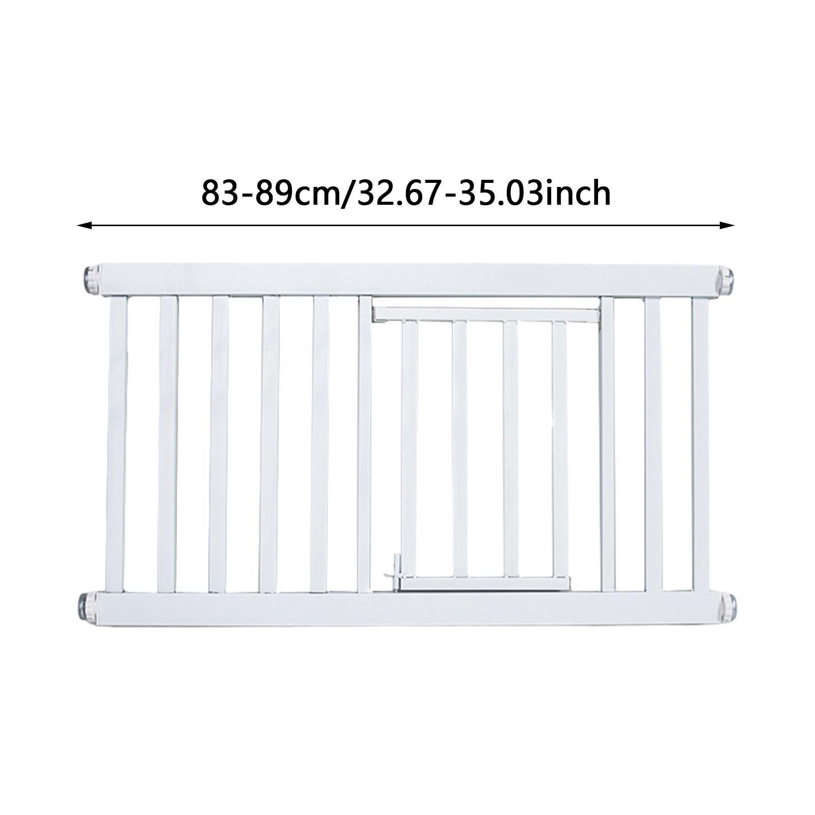 Dog Gate Room Divider Sturdy Barrier Pet Fence for Hallways Kitchen Doorways 83 to 89cm with door