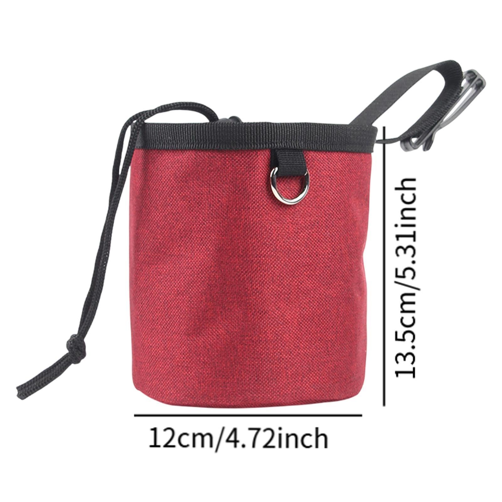 Dog Treat Pouch Bag Portable Puppy Dog Training Treat Bag for Outdoor Travel Red