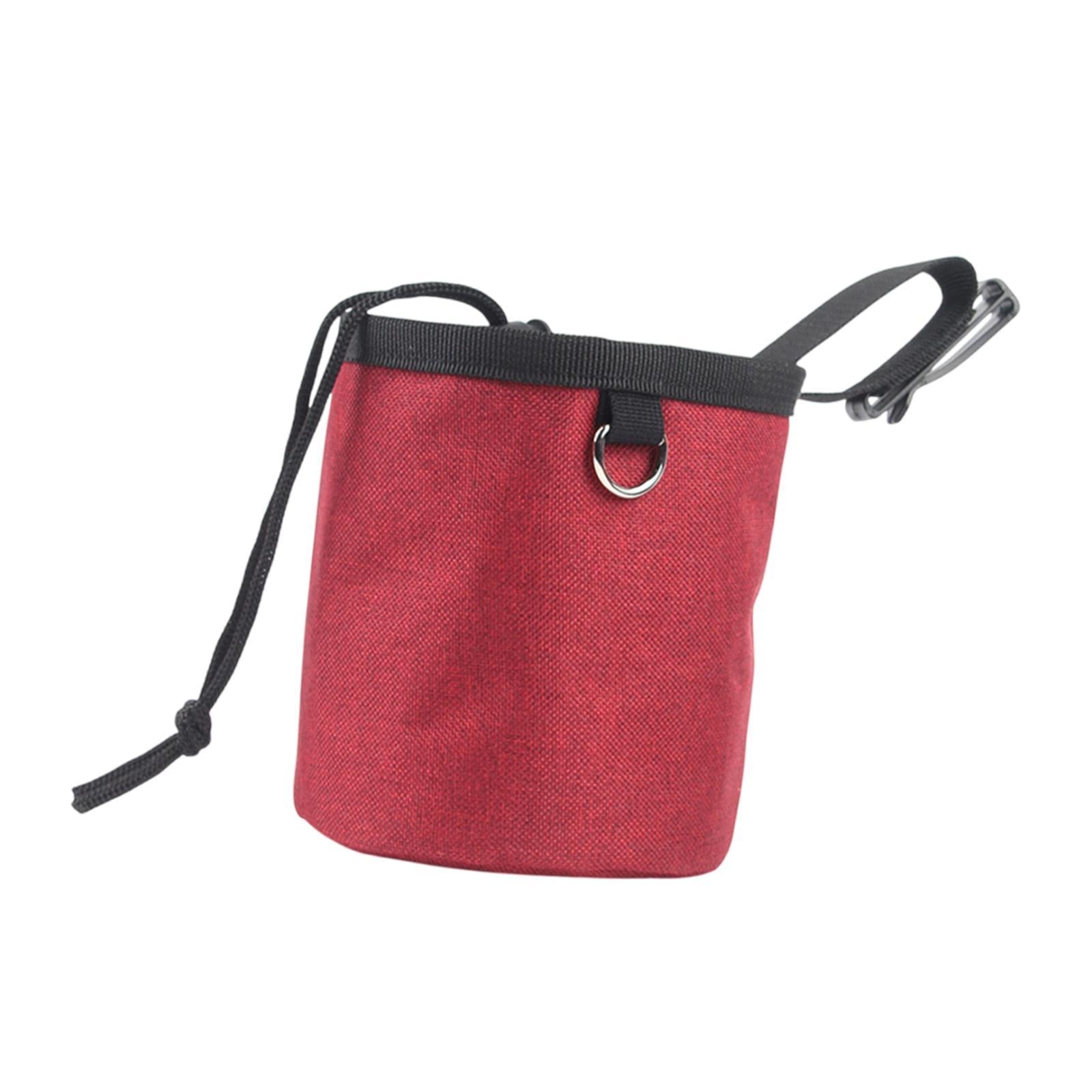 Dog Treat Pouch Bag Portable Puppy Dog Training Treat Bag for Outdoor Travel Red