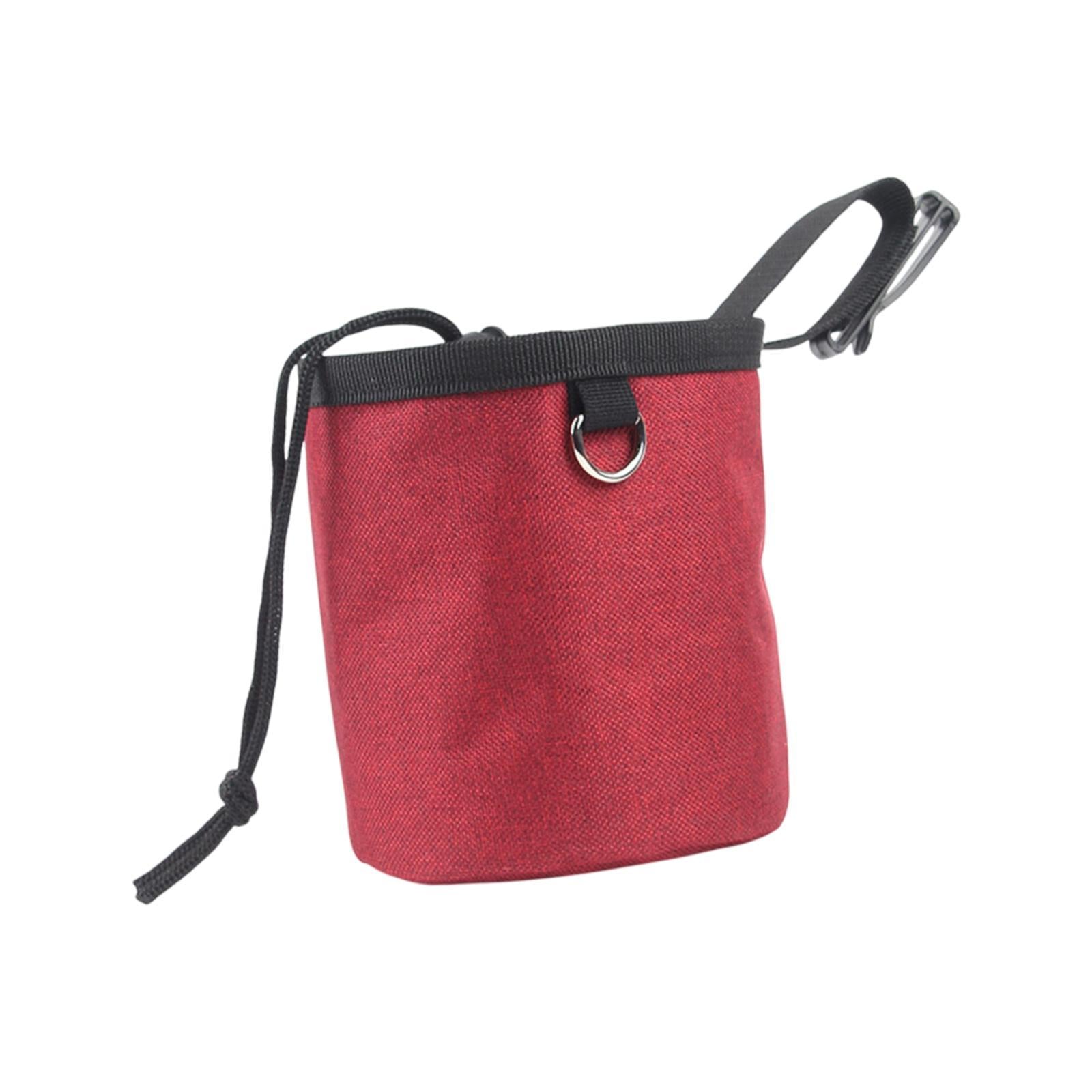 Dog Treat Pouch Bag Portable Puppy Dog Training Treat Bag for Outdoor Travel Red