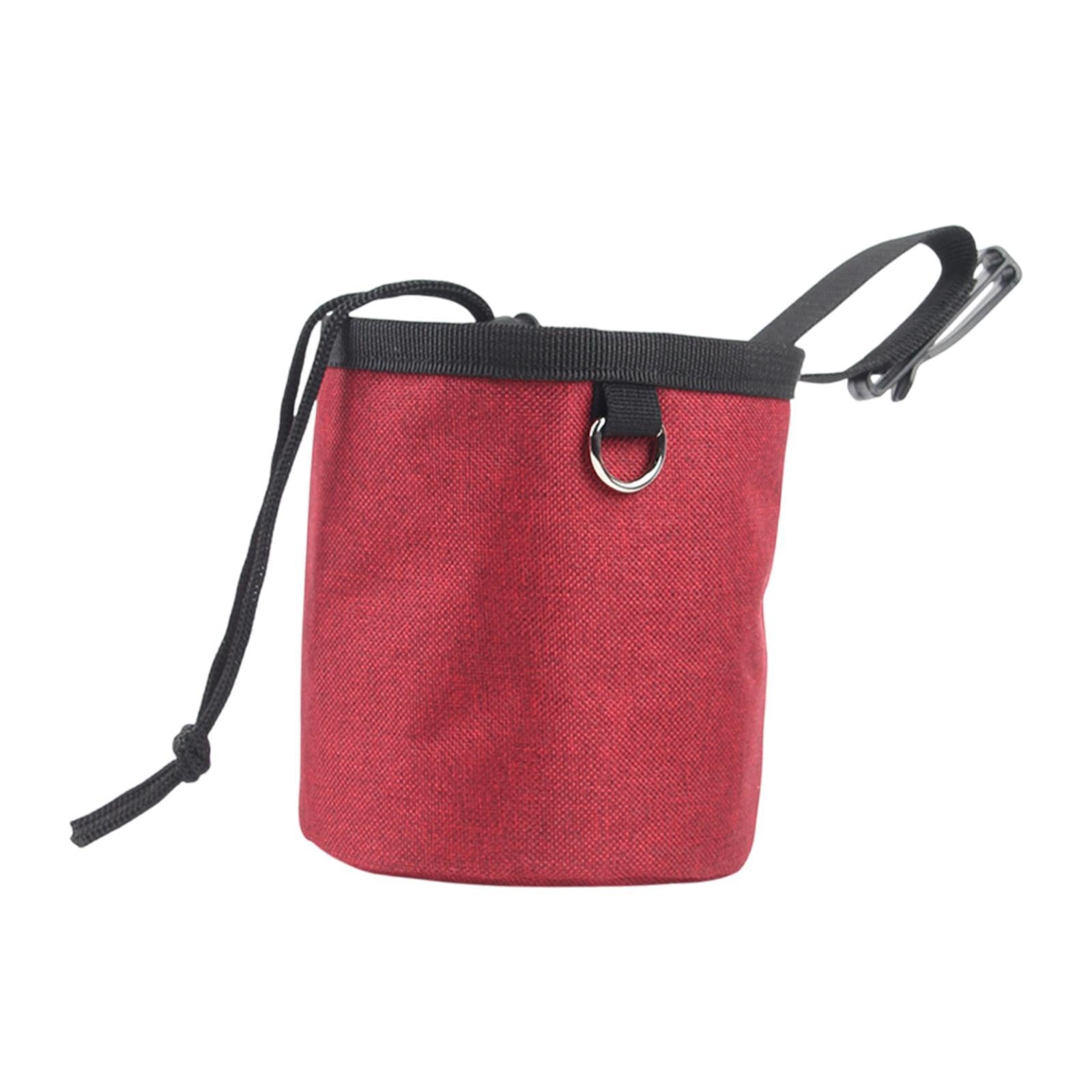 Dog Treat Pouch Bag Portable Puppy Dog Training Treat Bag for Outdoor Travel Red