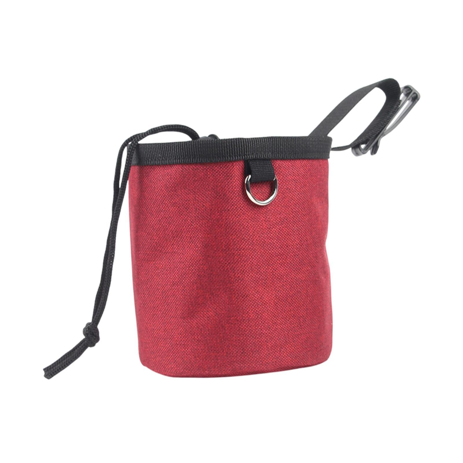 Dog Treat Pouch Bag Portable Puppy Dog Training Treat Bag for Outdoor Travel Red