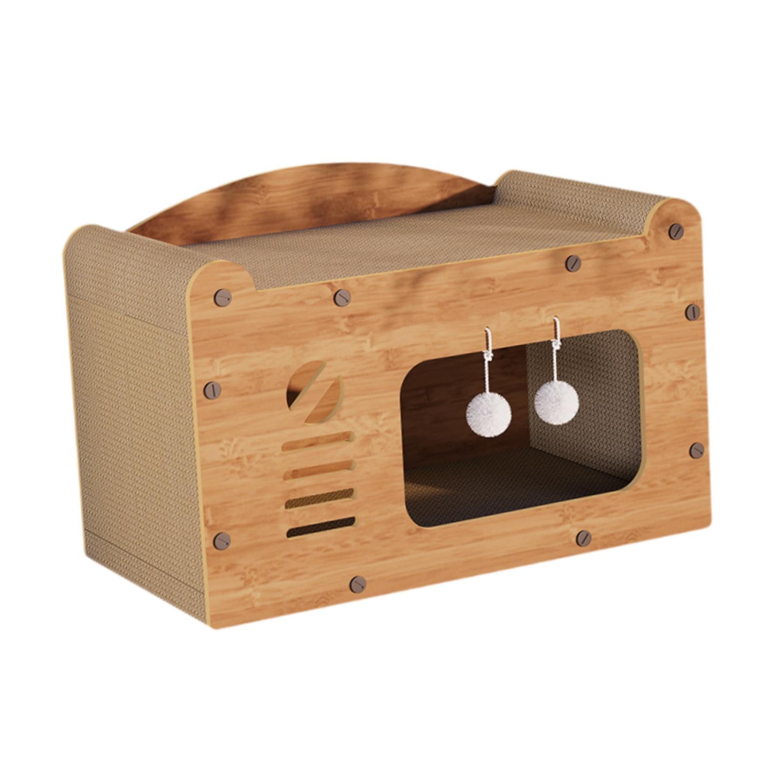 Cat Scratcher House Cave Sturdy Cat Bed Lounge Bed for Cat Kitten Exercising