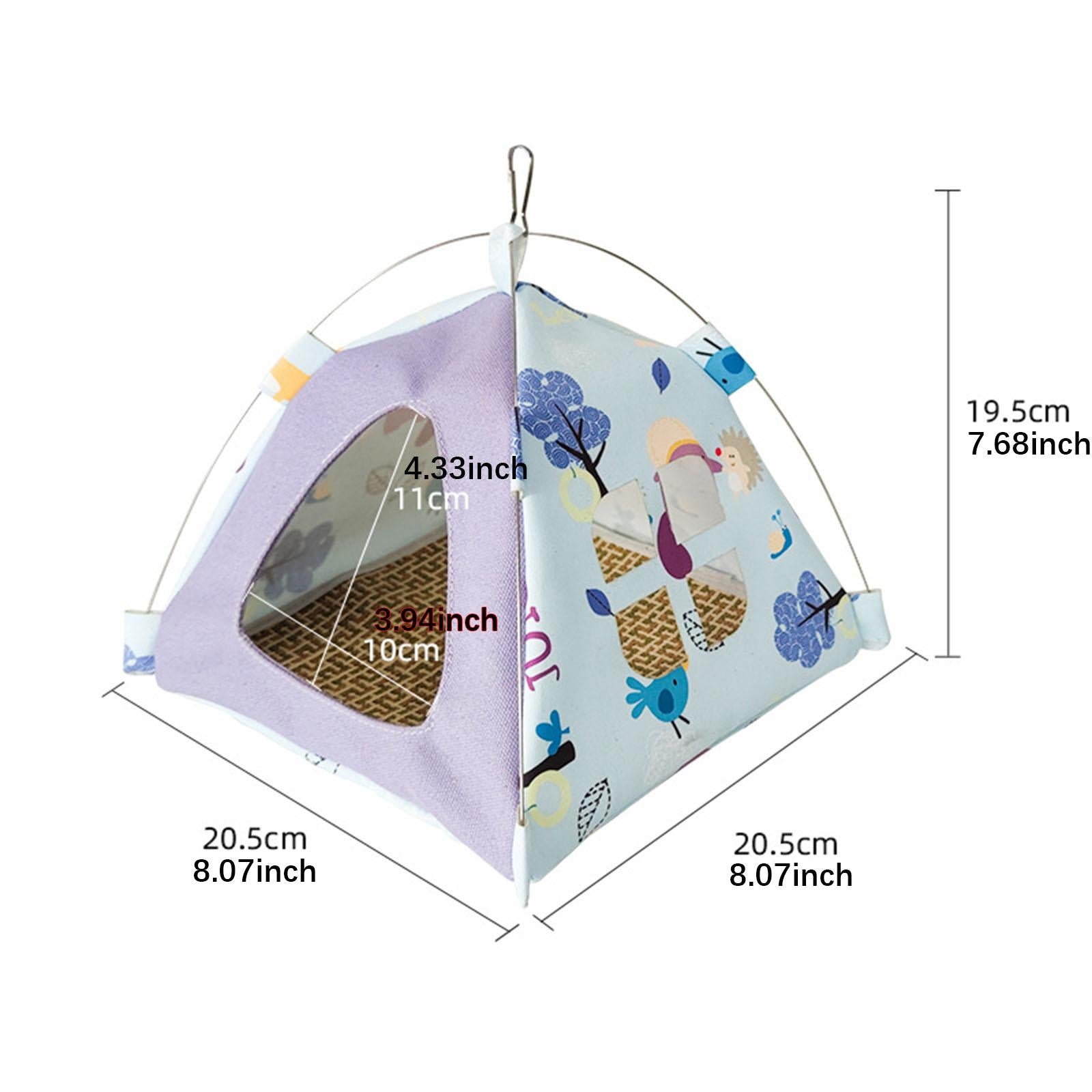 Birds Nest House Finch Cage Bird Hanging Hammock for Bird Budgies Cockatiels without door curtain