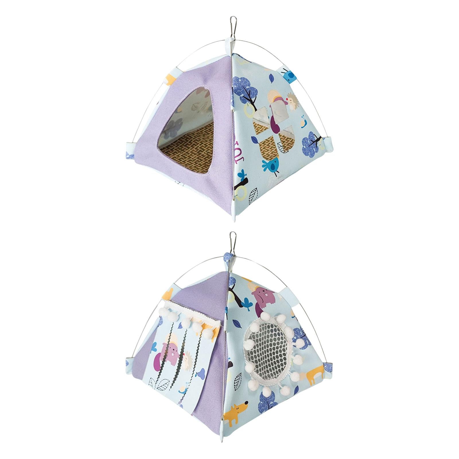 Birds Nest House Finch Cage Bird Hanging Hammock for Bird Budgies Cockatiels without door curtain
