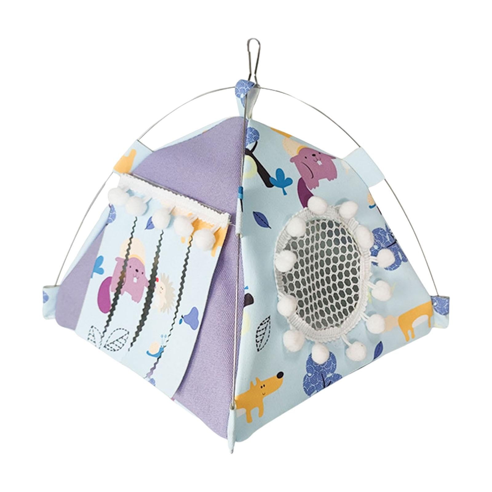 Birds Nest House Finch Cage Bird Hanging Hammock for Bird Budgies Cockatiels with door curtain