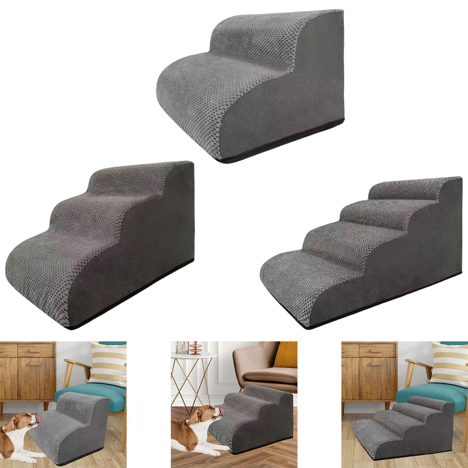 Dog Stairs Ramp Removable Washable Cover Pet Stairs for Couch High Bed Puppy 2 Steps