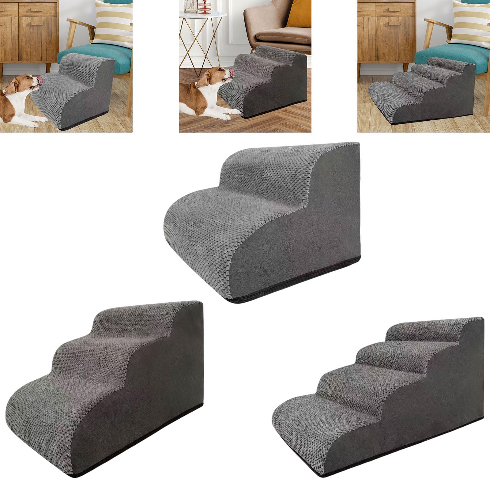 Dog Stairs Ramp Removable Washable Cover Pet Stairs for Couch High Bed Puppy 2 Steps