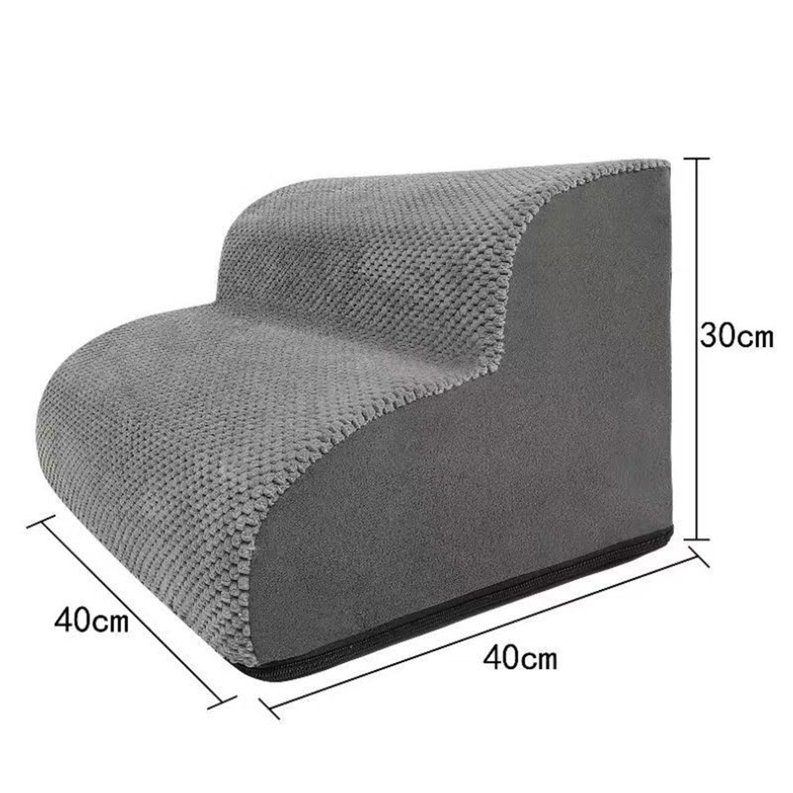 Dog Stairs Ramp Removable Washable Cover Pet Stairs for Couch High Bed Puppy 2 Steps