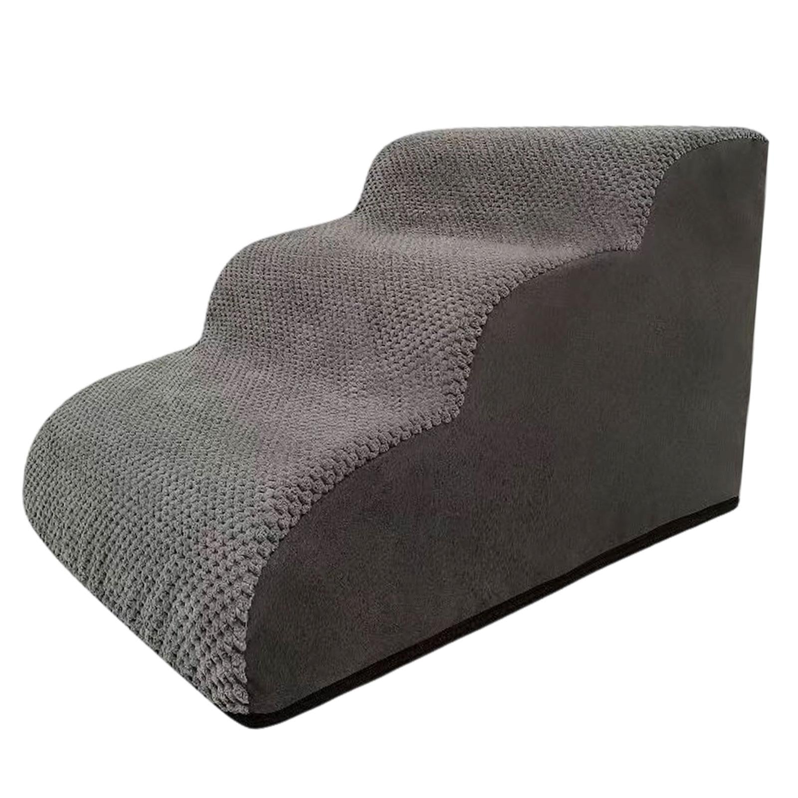 Dog Stairs Ramp Removable Washable Cover Pet Stairs for Couch High Bed Puppy 3 Steps