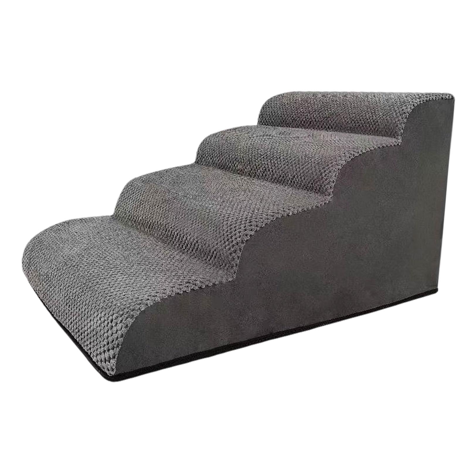 Dog Stairs Ramp Removable Washable Cover Pet Stairs for Couch High Bed Puppy 4 Steps