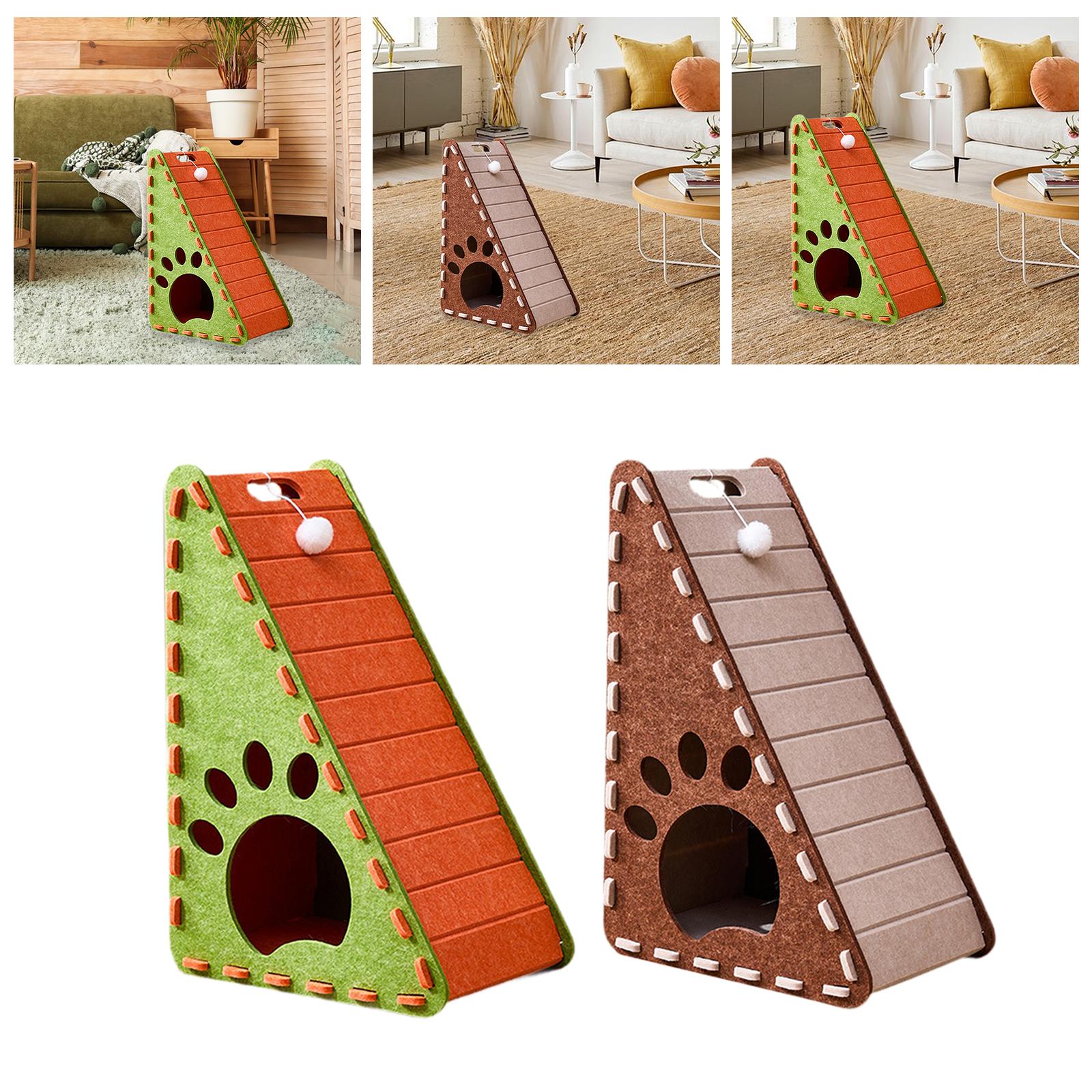 Cat Scratch Pad Felt Standing Scratching Board for Indoor Cats Grinding Claw Green