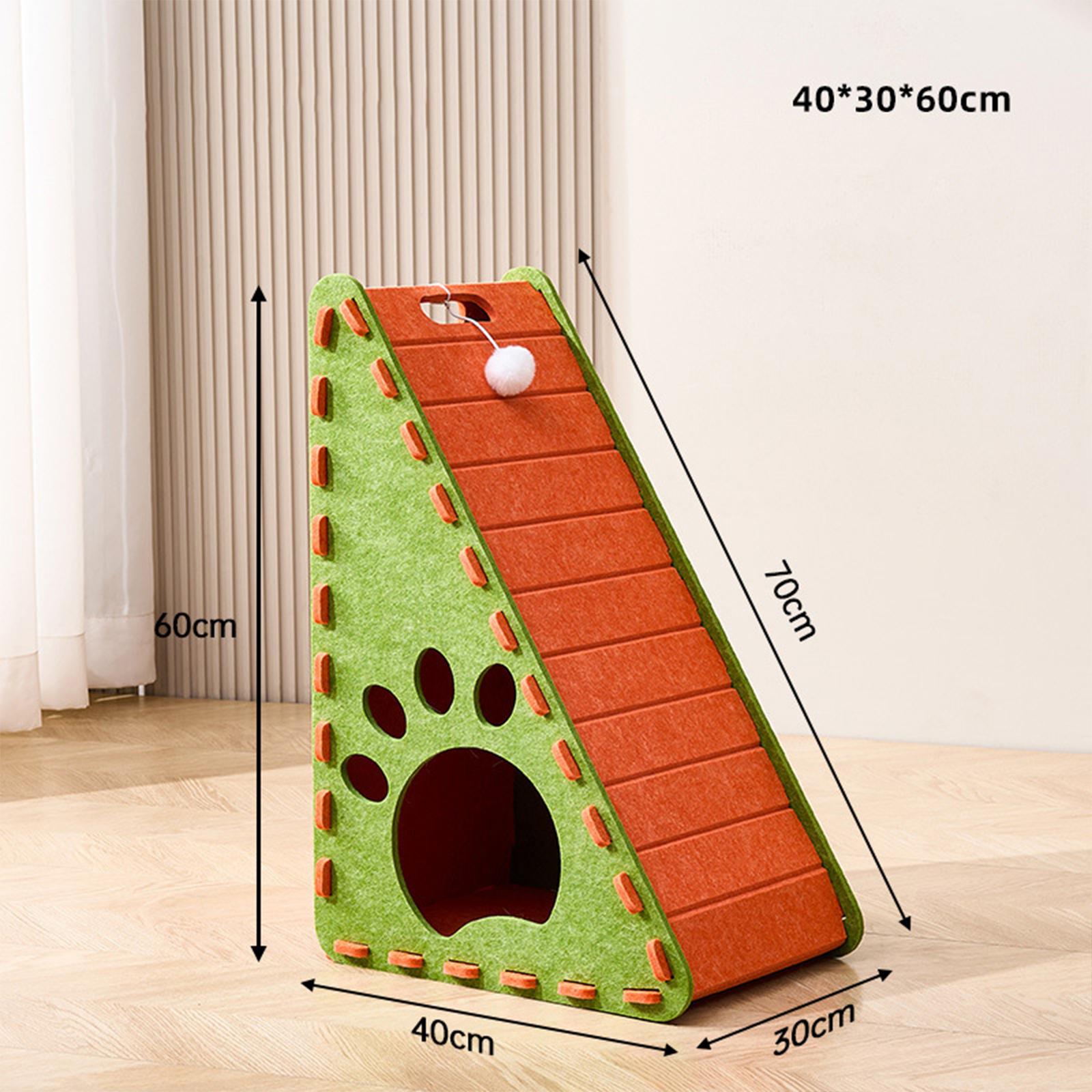 Cat Scratch Pad Felt Standing Scratching Board for Indoor Cats Grinding Claw Green