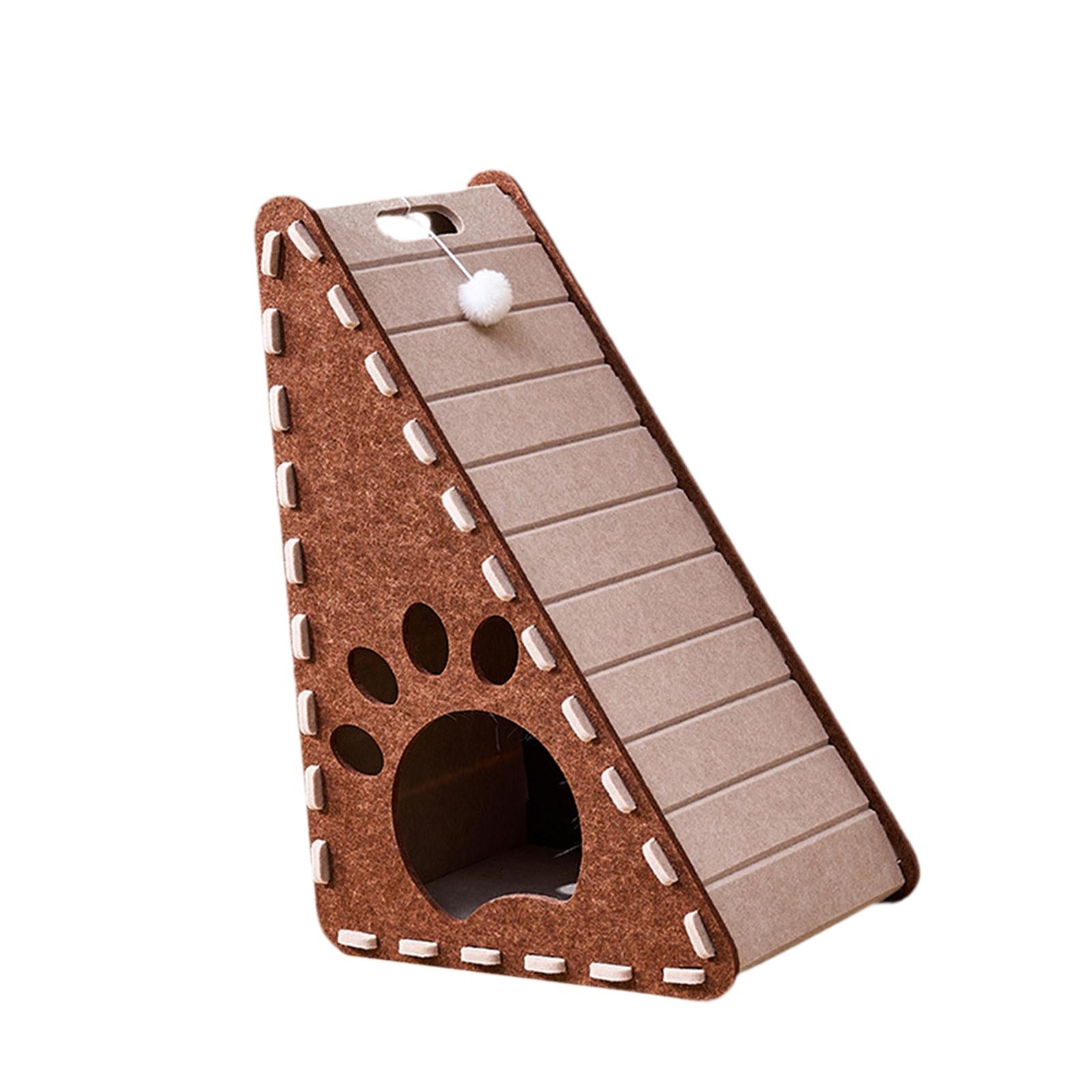 Cat Scratch Pad Felt Standing Scratching Board for Indoor Cats Grinding Claw Brown