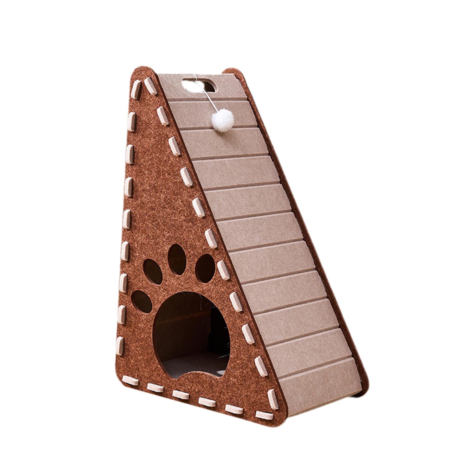 Cat Scratch Pad Felt Standing Scratching Board for Indoor Cats Grinding Claw Brown