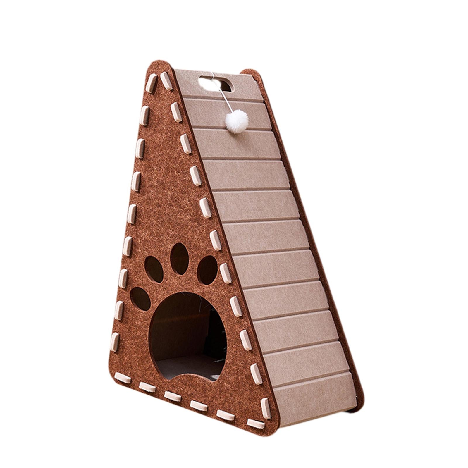 Cat Scratch Pad Felt Standing Scratching Board for Indoor Cats Grinding Claw Brown