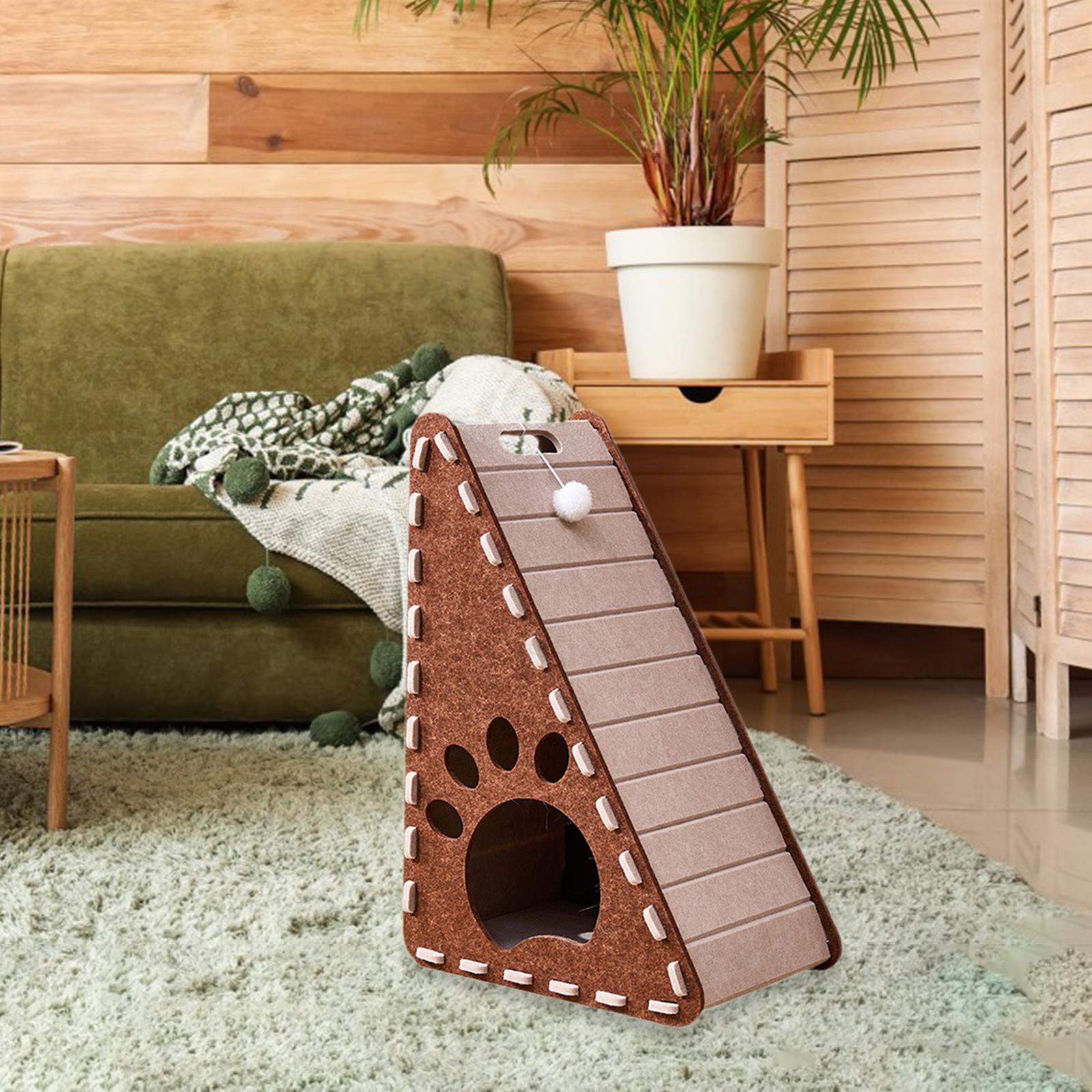 Cat Scratch Pad Felt Standing Scratching Board for Indoor Cats Grinding Claw Brown