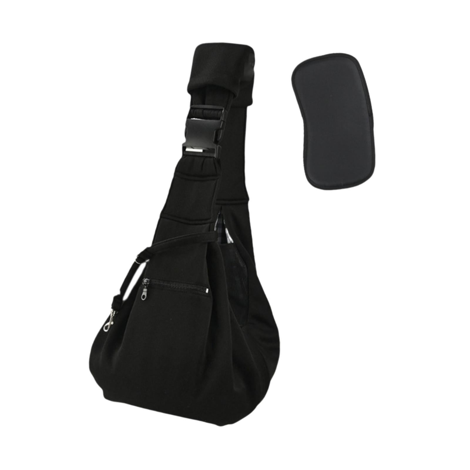 Dog Carrier Sling Breathable Pet Carring Holder for Outdoor Subway Traveling Black