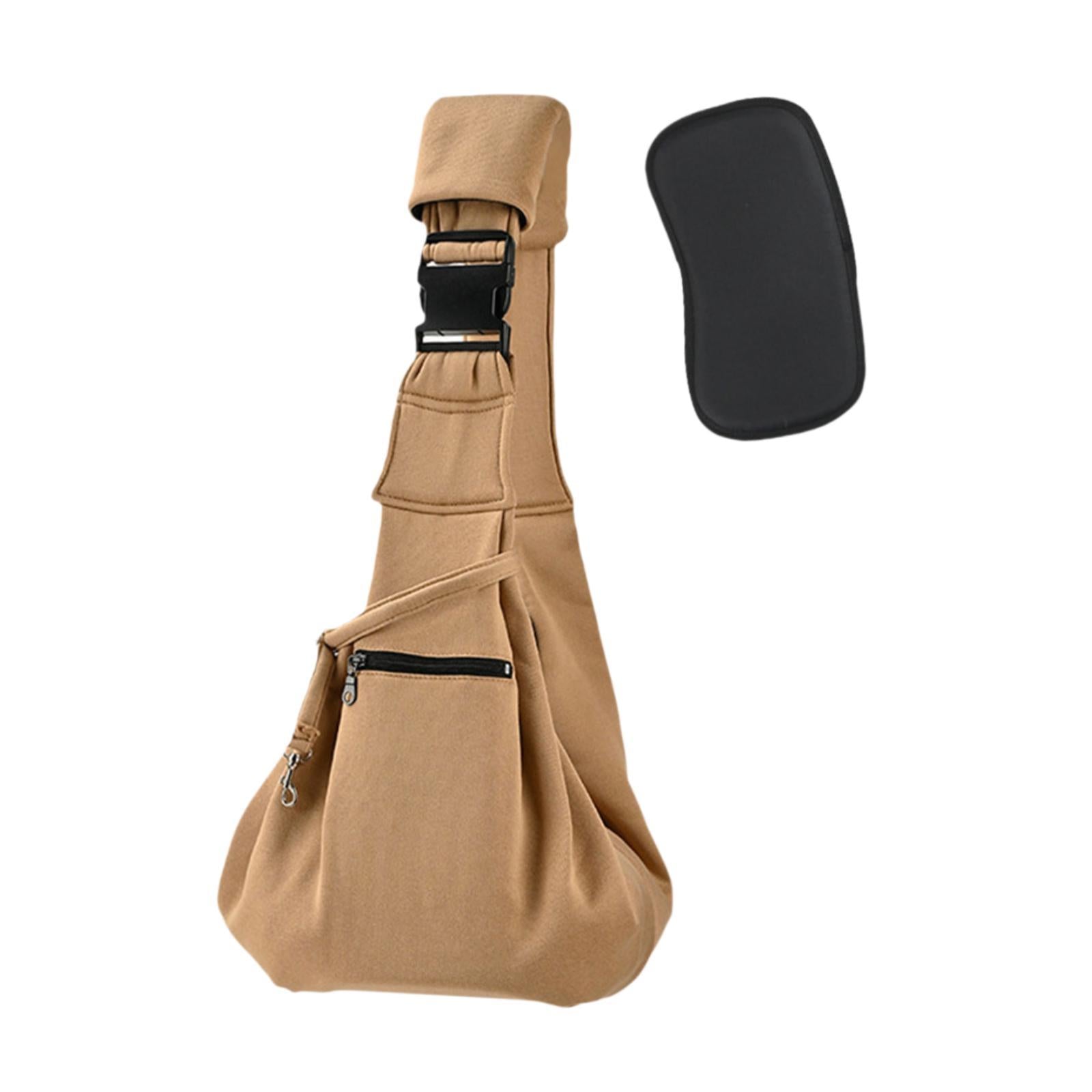 Dog Carrier Sling Breathable Pet Carring Holder for Outdoor Subway Traveling Khaki