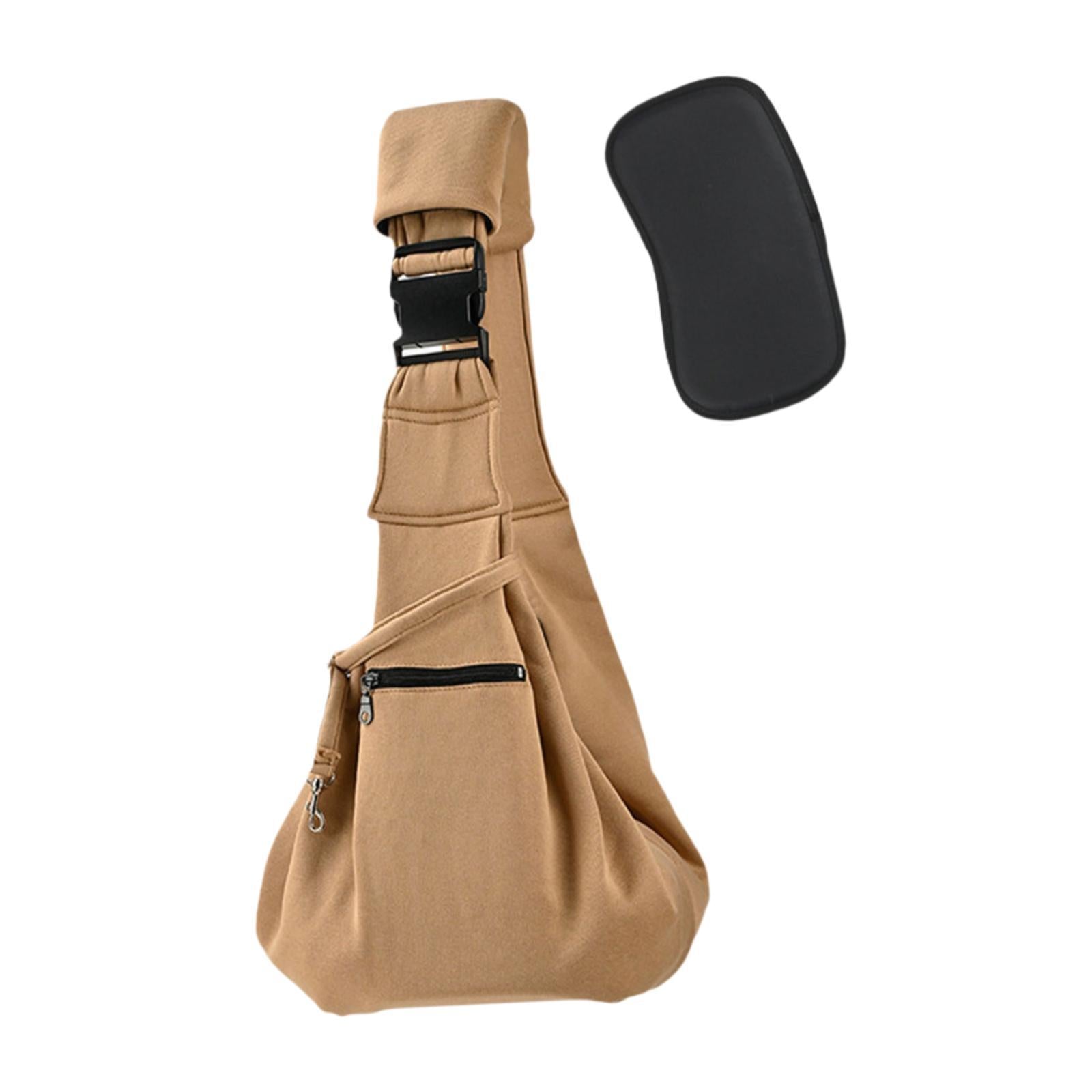 Dog Carrier Sling Breathable Pet Carring Holder for Outdoor Subway Traveling Khaki