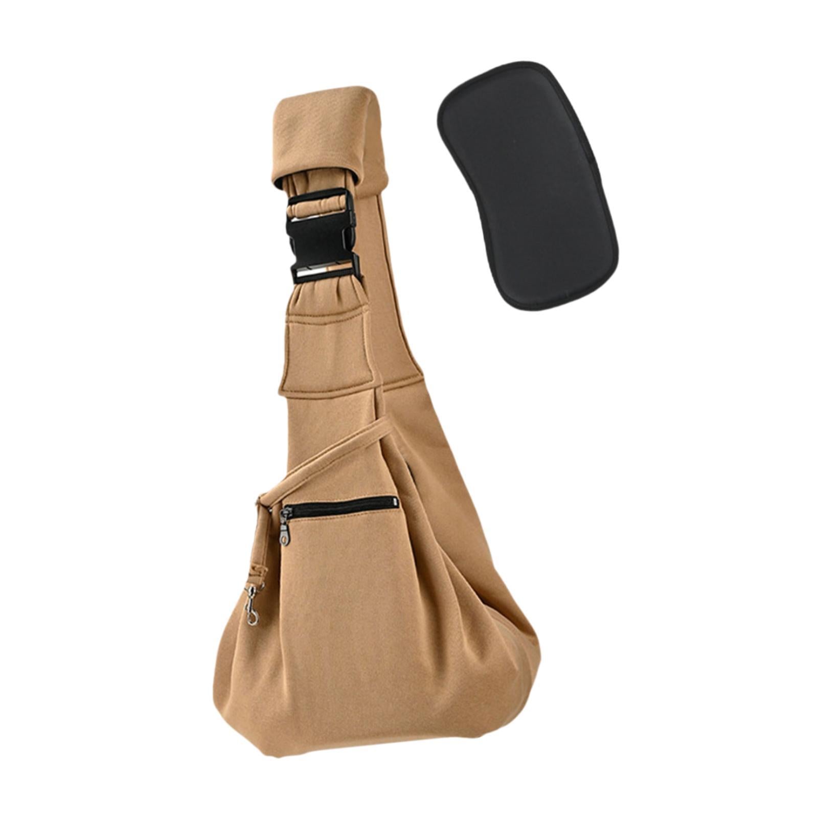 Dog Carrier Sling Breathable Pet Carring Holder for Outdoor Subway Traveling Khaki