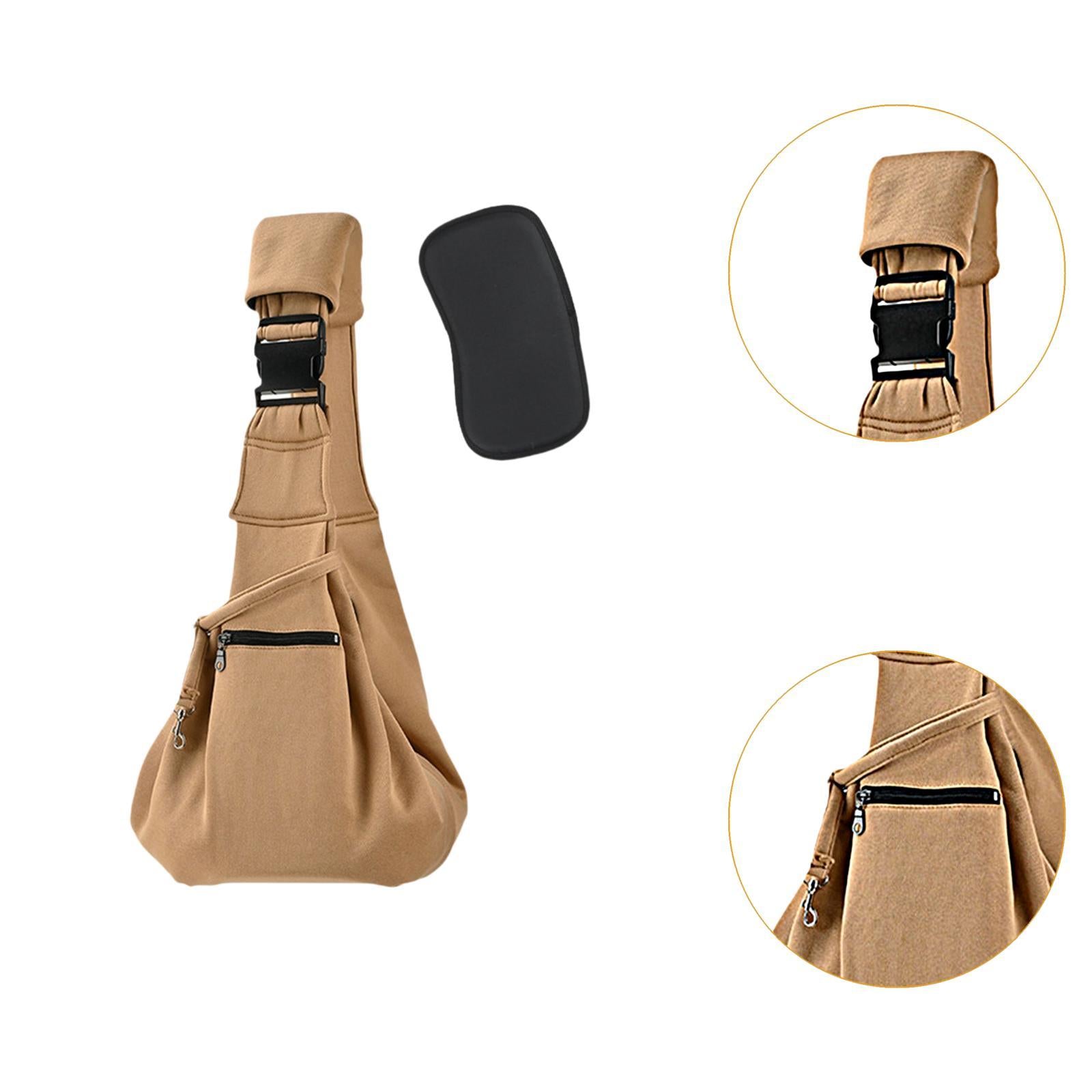 Dog Carrier Sling Breathable Pet Carring Holder for Outdoor Subway Traveling Khaki