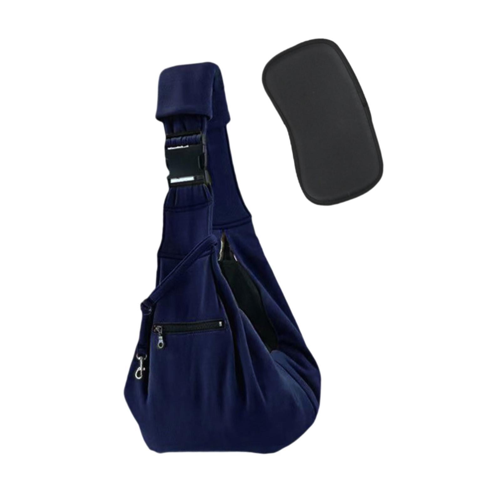 Dog Carrier Sling Breathable Pet Carring Holder for Outdoor Subway Traveling Dark Blue