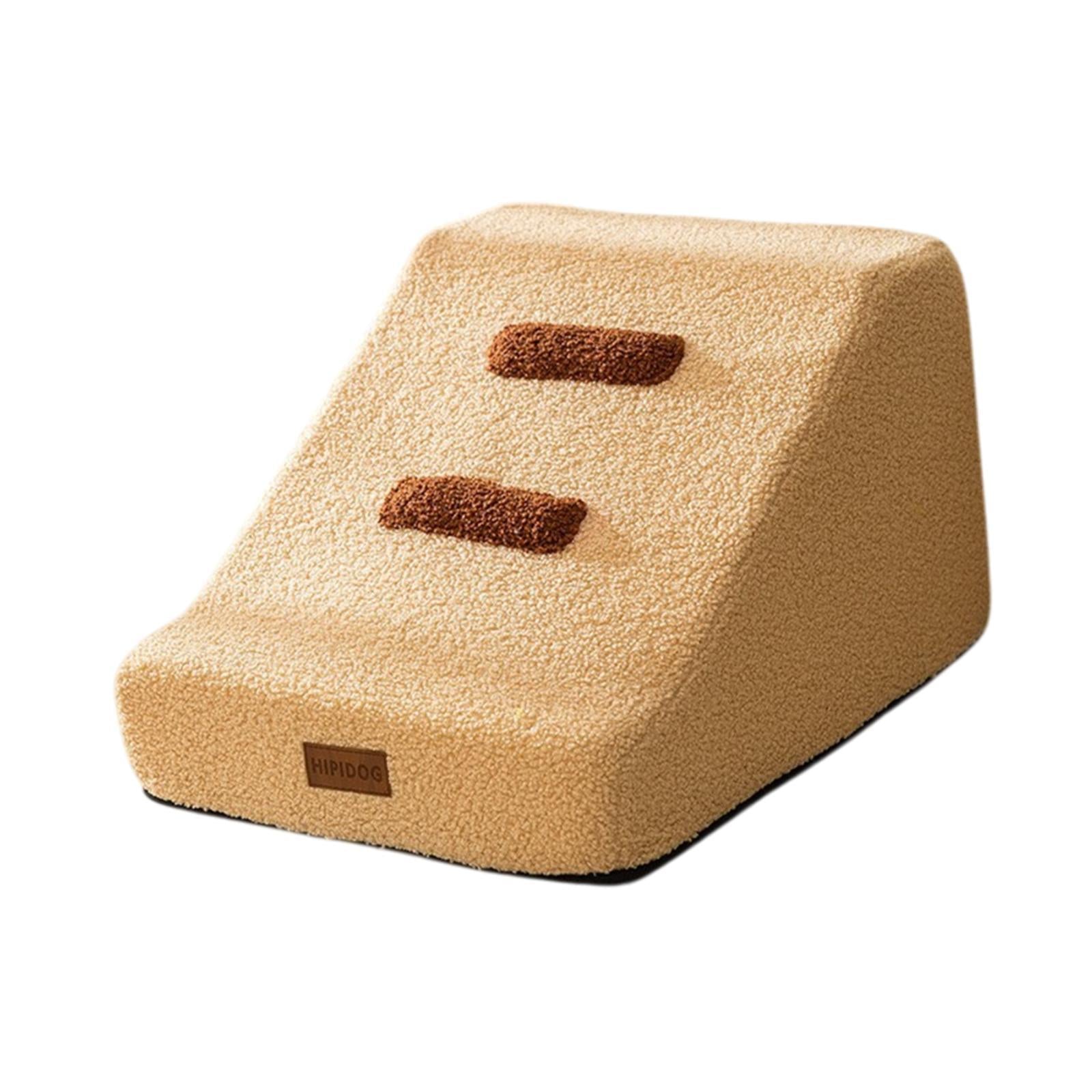 Dog Stairs for Small Dogs Soft Dog Step for Older Dogs Indoor Use Small Pets Khaki