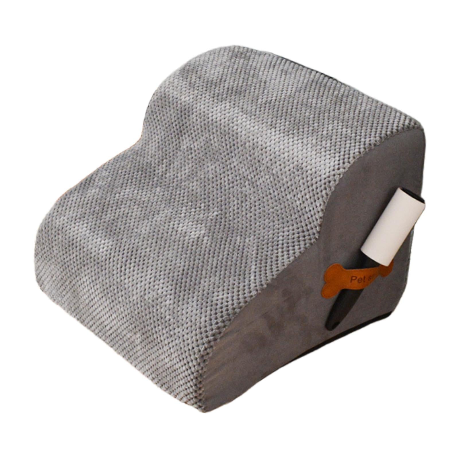 Dog Stairs 2 Step Non Slip Pet Ramp Dog Step for Puppy Older Dogs Small Pets Grey