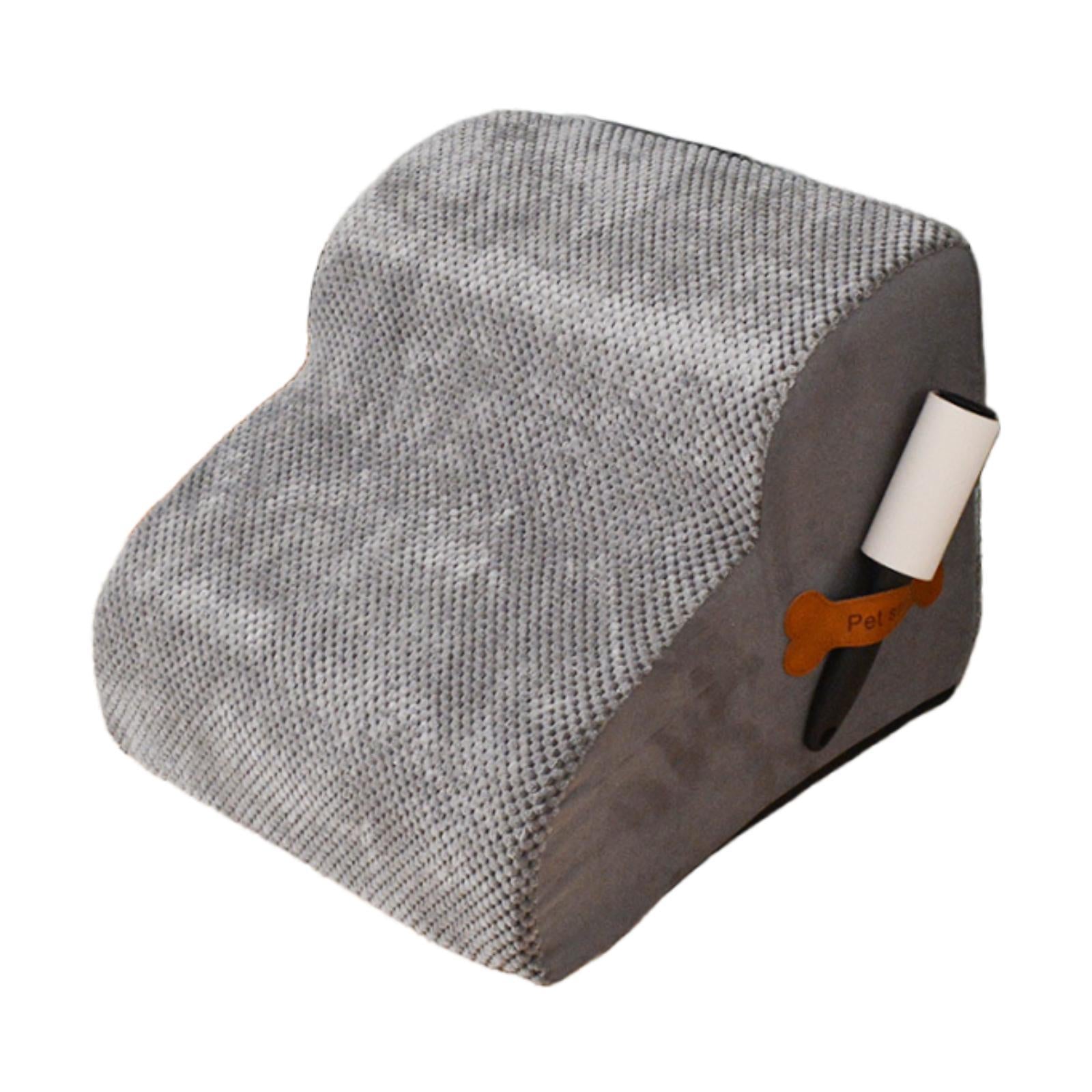 Dog Stairs 2 Step Non Slip Pet Ramp Dog Step for Puppy Older Dogs Small Pets Grey