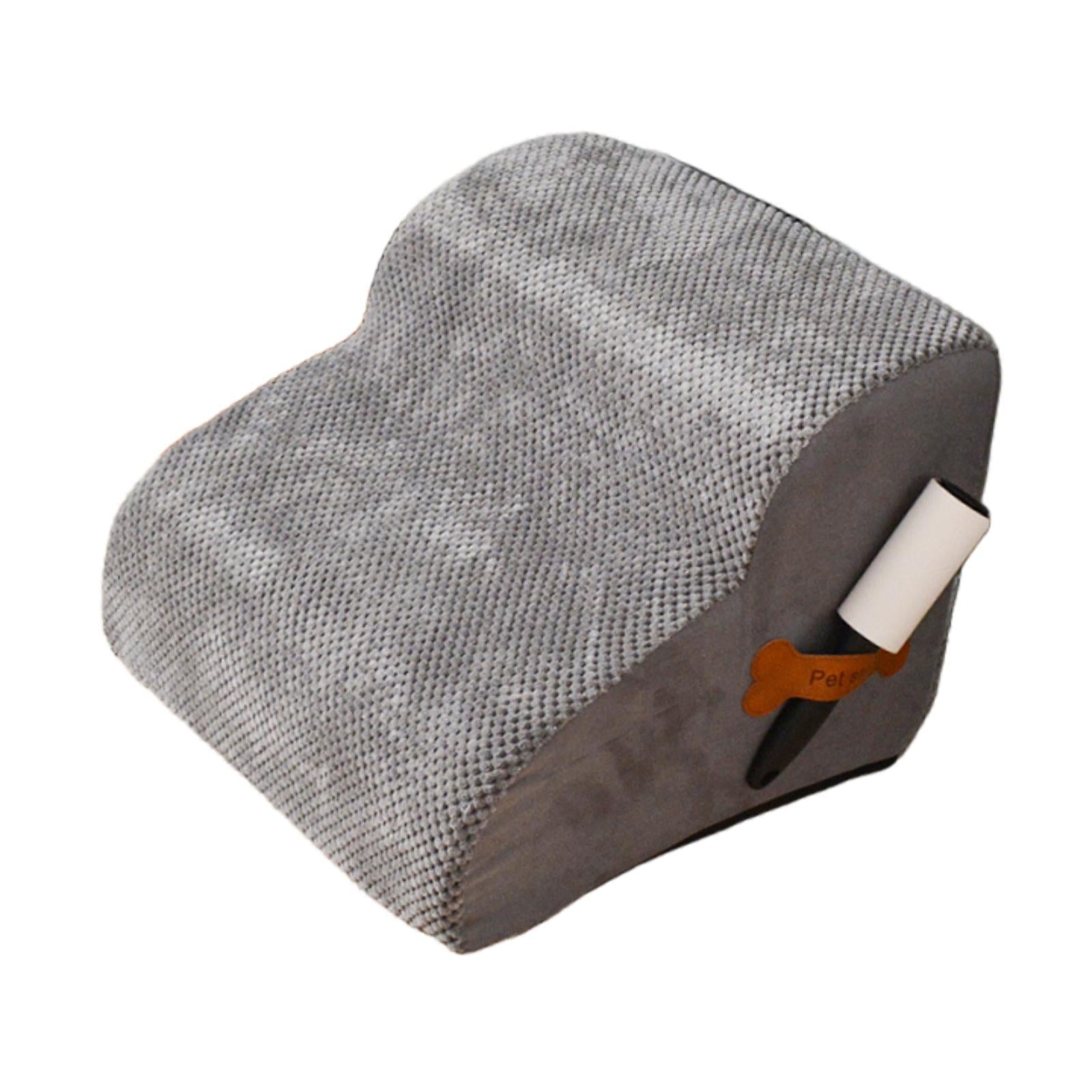 Dog Stairs 2 Step Non Slip Pet Ramp Dog Step for Puppy Older Dogs Small Pets Grey