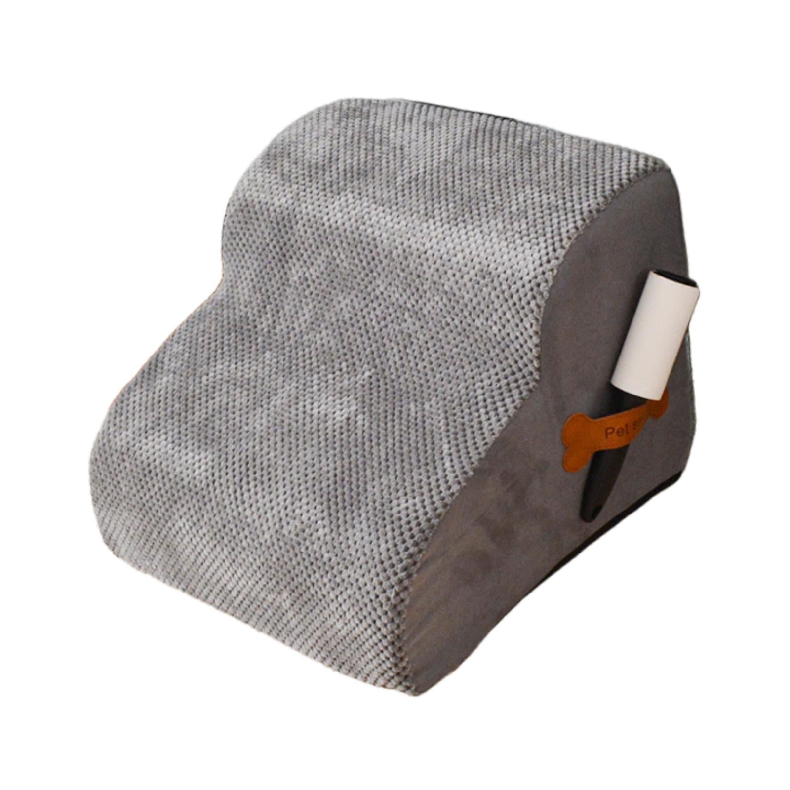 Dog Stairs 2 Step Non Slip Pet Ramp Dog Step for Puppy Older Dogs Small Pets Grey