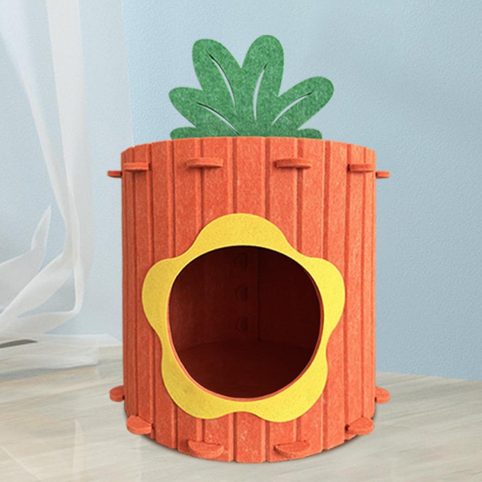 Cat House (Easy to Assembly) Cat Furniture Privacy Comfortable Felt Hideaway Flower S