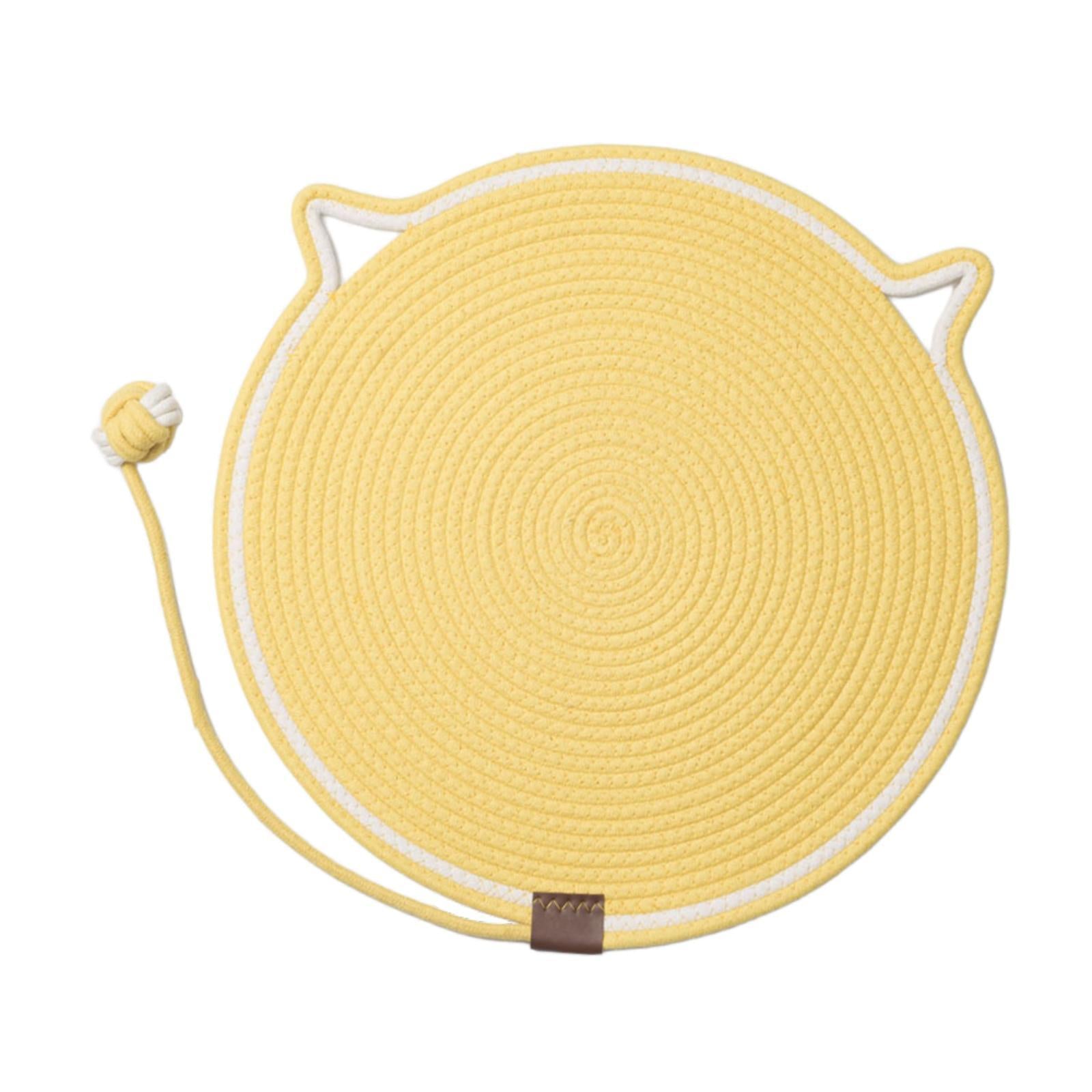 Cat Scratching Pad Sofa Furniture Protector Kitty Claw Toy Cat Scratcher Mat Yellow