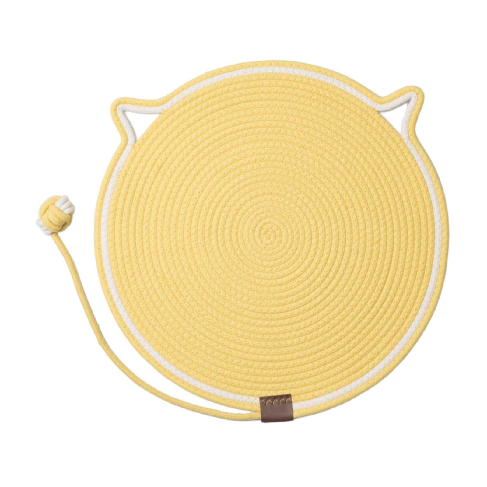 Cat Scratching Pad Sofa Furniture Protector Kitty Claw Toy Cat Scratcher Mat Yellow