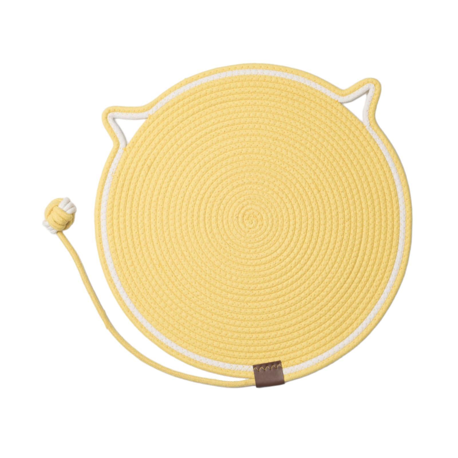 Cat Scratching Pad Sofa Furniture Protector Kitty Claw Toy Cat Scratcher Mat Yellow