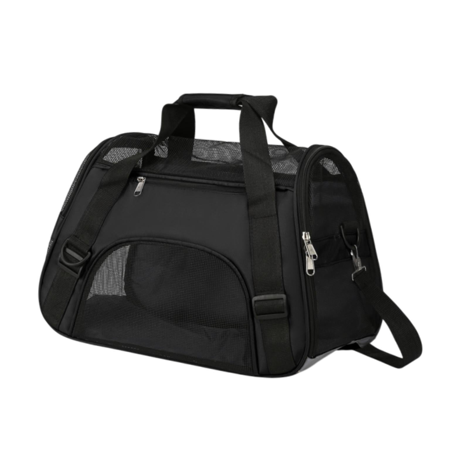 Cat Carrier Breathable Convenient Dog Carrier for Kitties Small Pets L Black