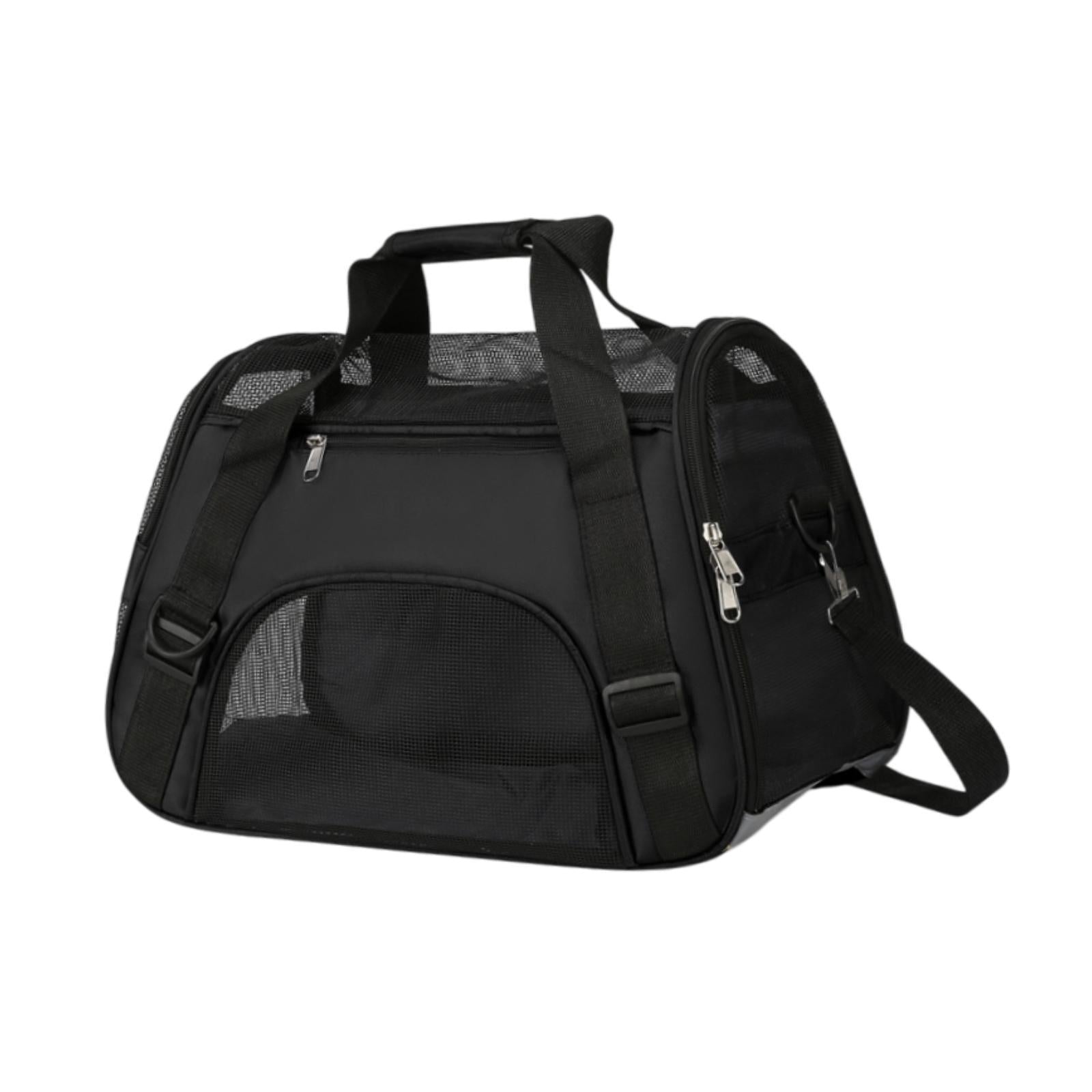 Cat Carrier Breathable Convenient Dog Carrier for Kitties Small Pets L Black