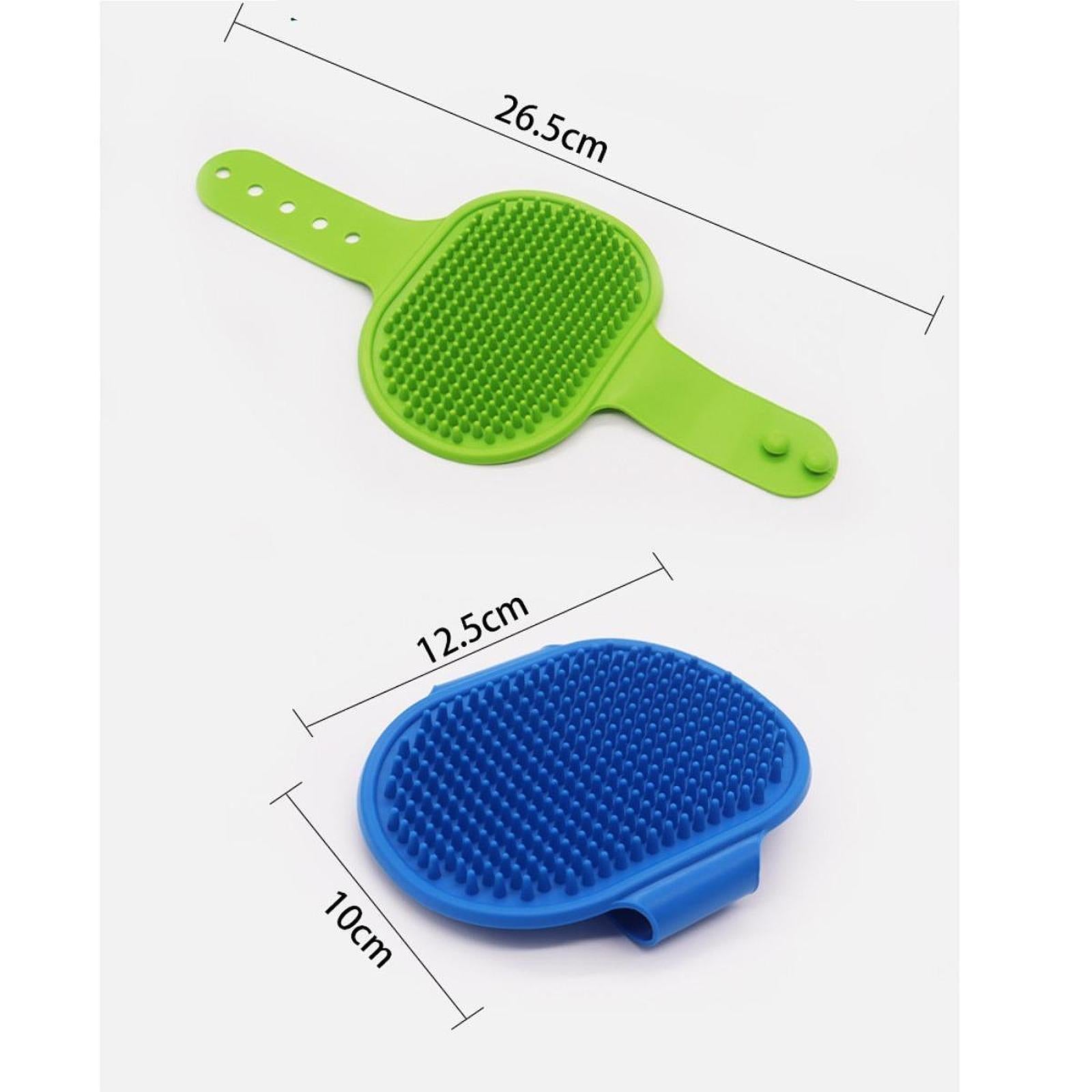 Dog Bath Brush to Handle Cleaning Slicker Brush for Cats Kitten Bathing blue