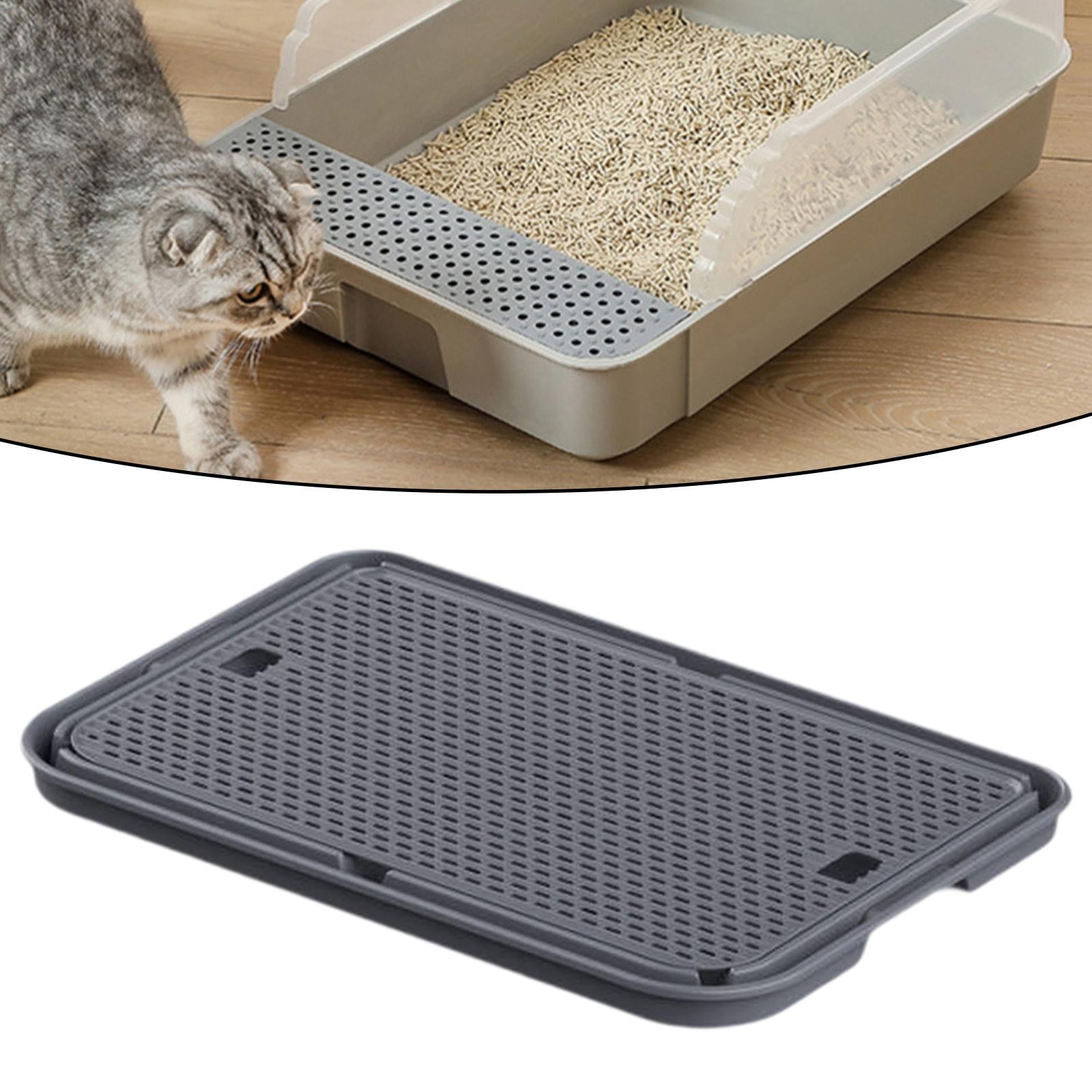 Cat Litter Mat Anti Slip Versatile Cat Litter Pad for Kitty Cats Accessories Dark Gray