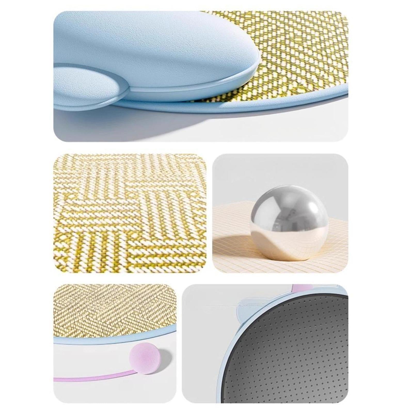 Dog Cooling Mat Foldable with Small Pillow Washable for Indoor Outdoor Bunny Blue