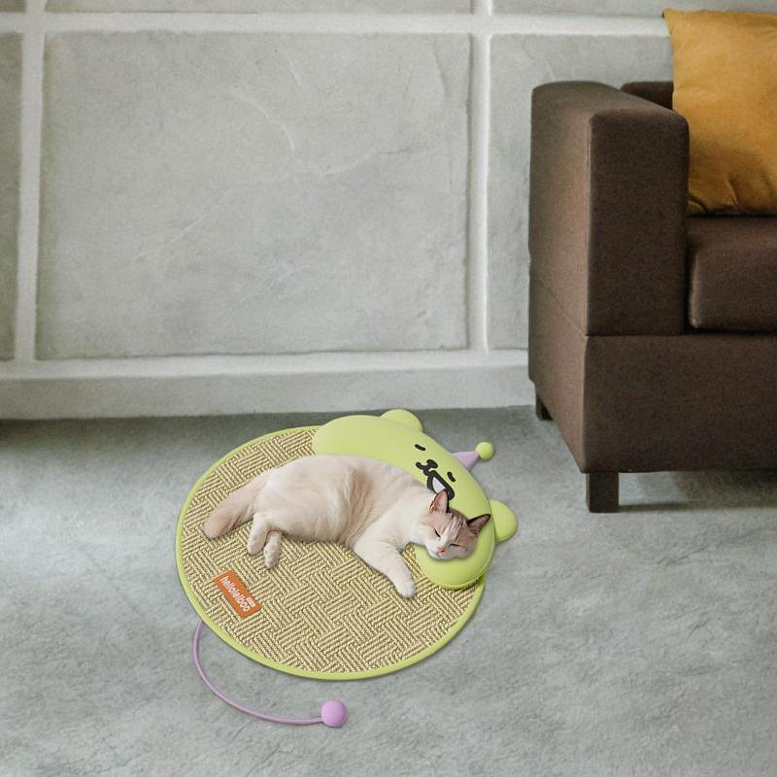 Dog Cooling Mat Foldable with Small Pillow Washable for Indoor Outdoor Bunny Green